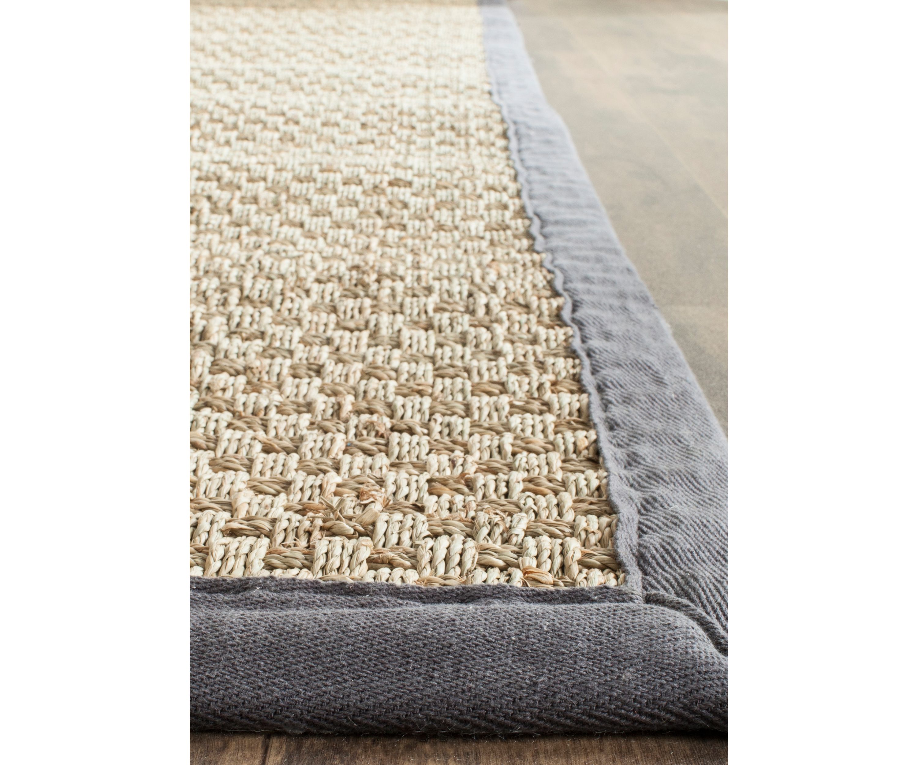 Natural Fiber Natural/Dark Gray Area Rug
