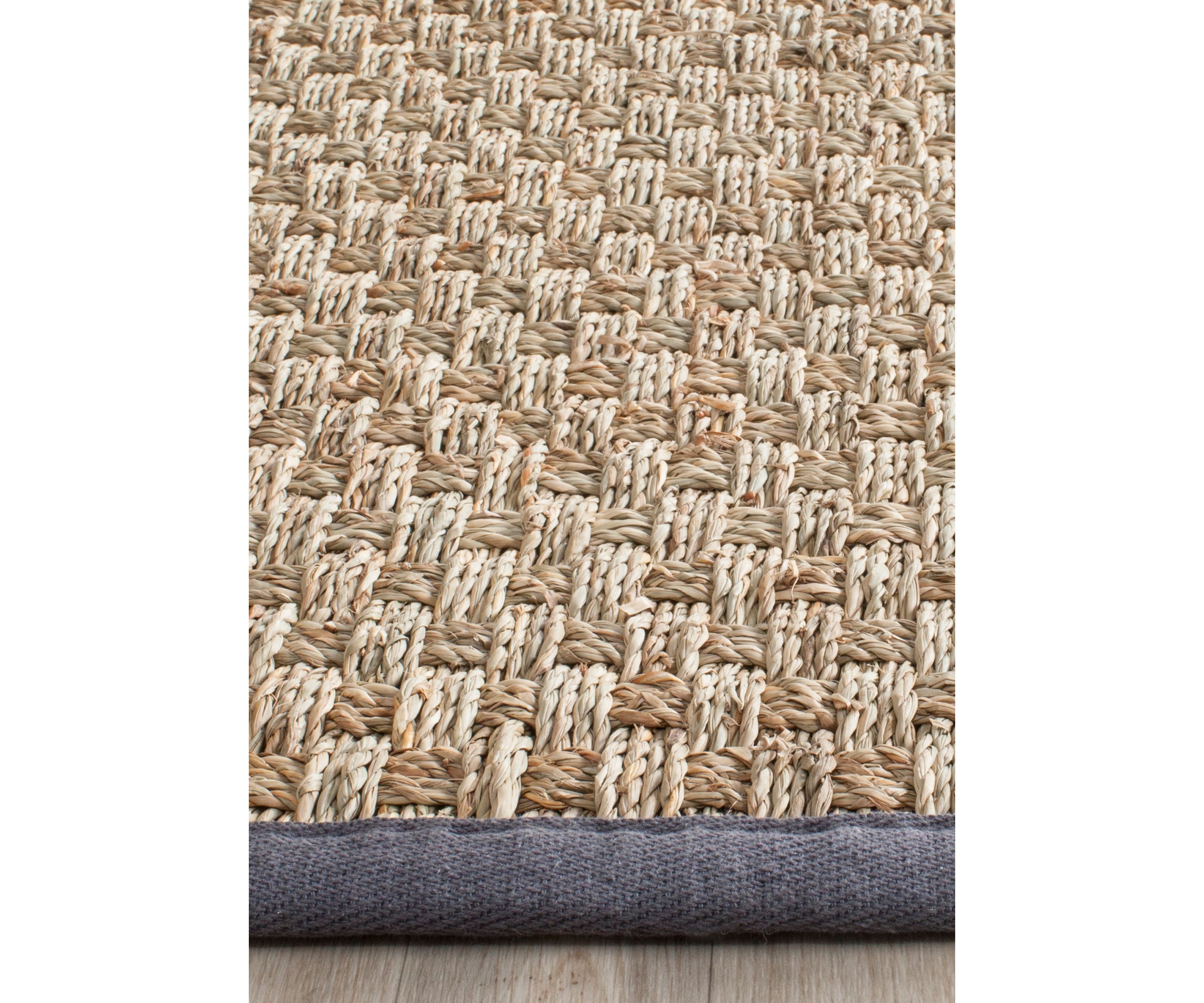 Natural Fiber Natural/Dark Gray Area Rug