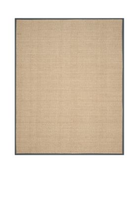 Natural Fiber Natural/Dark Gray Area Rug