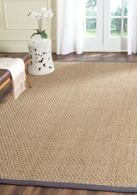 Natural Fiber Natural/Dark Gray Area Rug