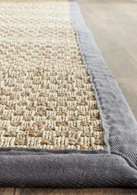 Natural Fiber Natural/Dark Gray Area Rug