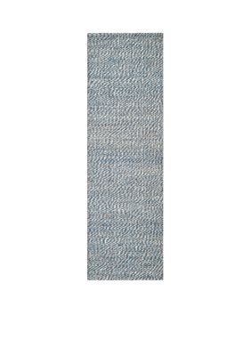 Natural Fiber Blue/Ivory Area Rug 2-ft. 6-in. x 4-ft.