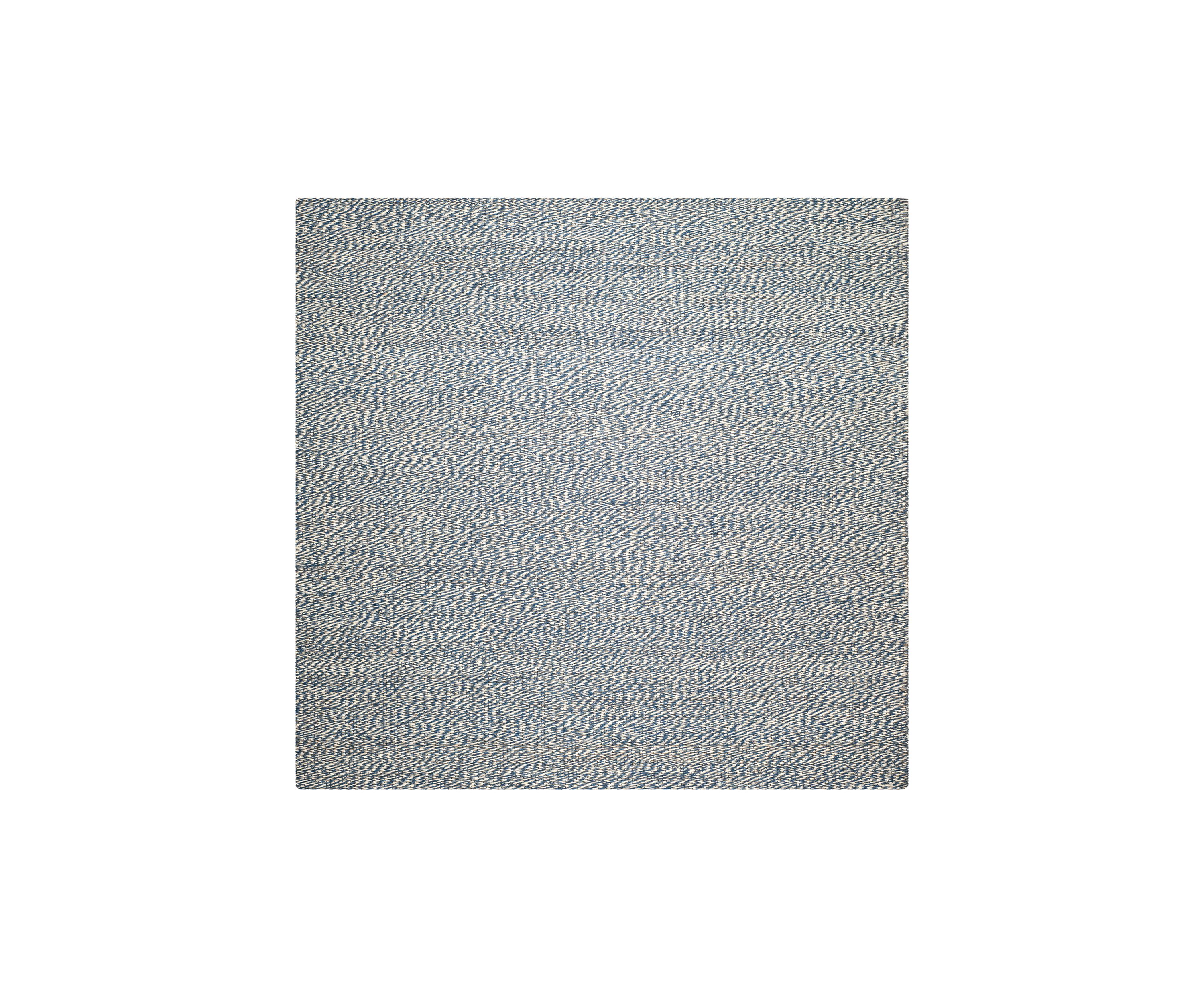 Natural Fiber Blue/Ivory Area Rug 4-ft. x 4-ft.