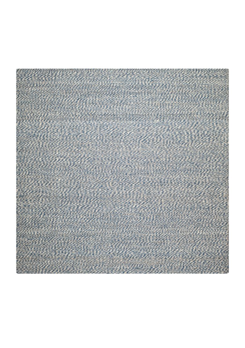 Natural Fiber Blue/Ivory Area Rug 4-ft. x 4-ft.