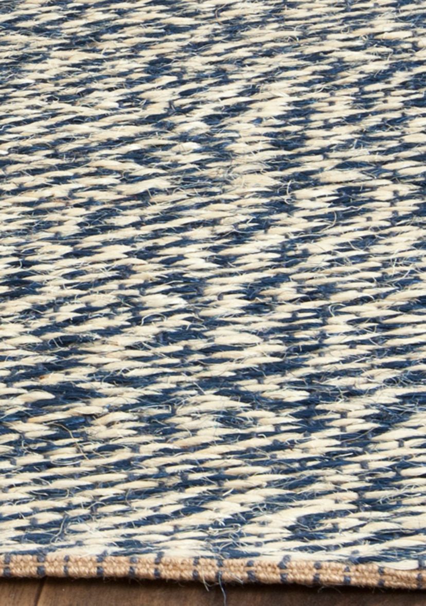 Natural Fiber Blue/Ivory Area Rug 4-ft. x 6-ft.