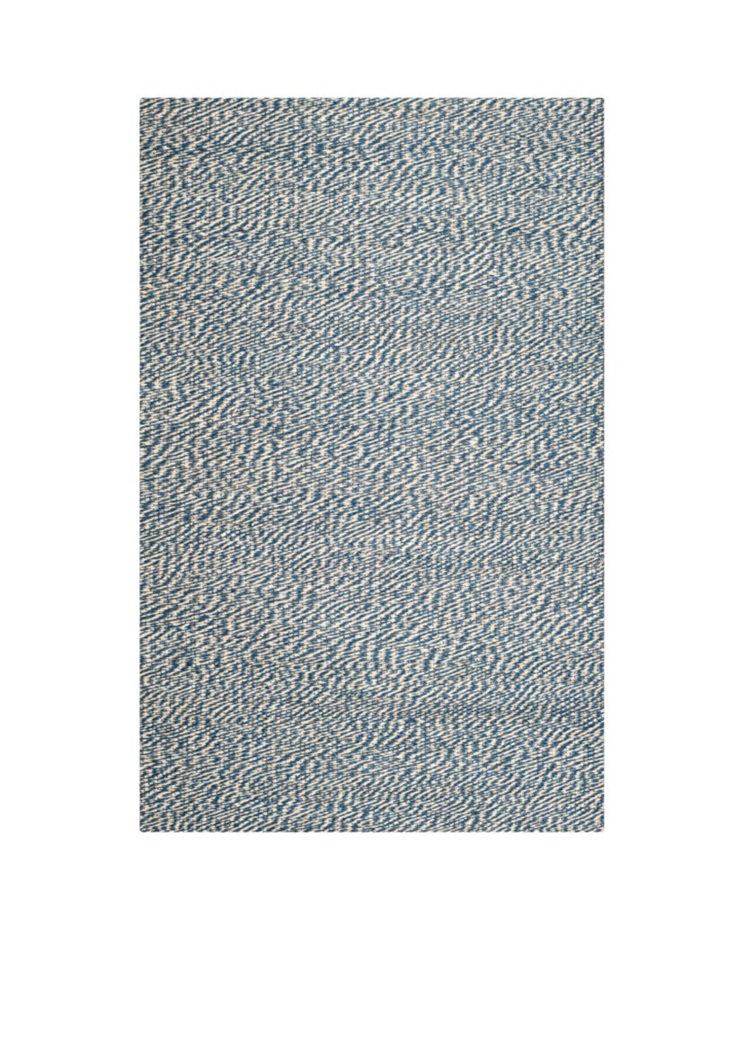 Natural Fiber Blue/Ivory Area Rug 5-ft. x 8-ft.
