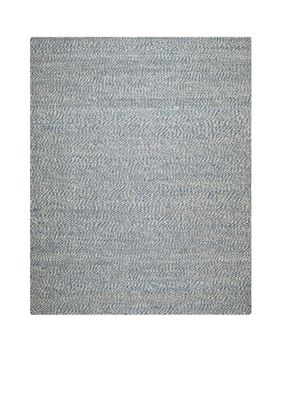 Natural Fiber Blue/Ivory Area Rug 9-ft. x 12-ft.