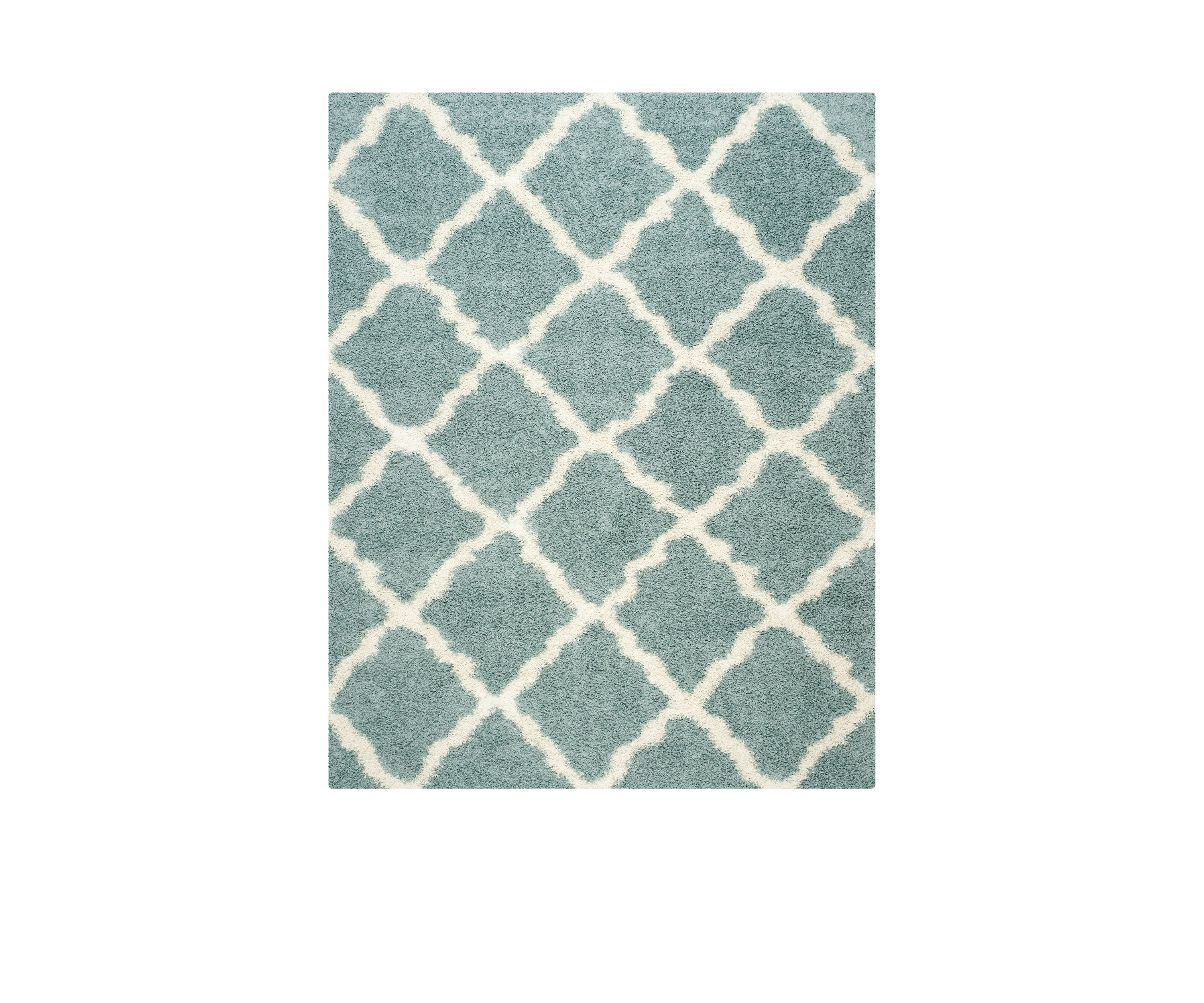 Dallas Shag Light Blue/Ivory Area Rug