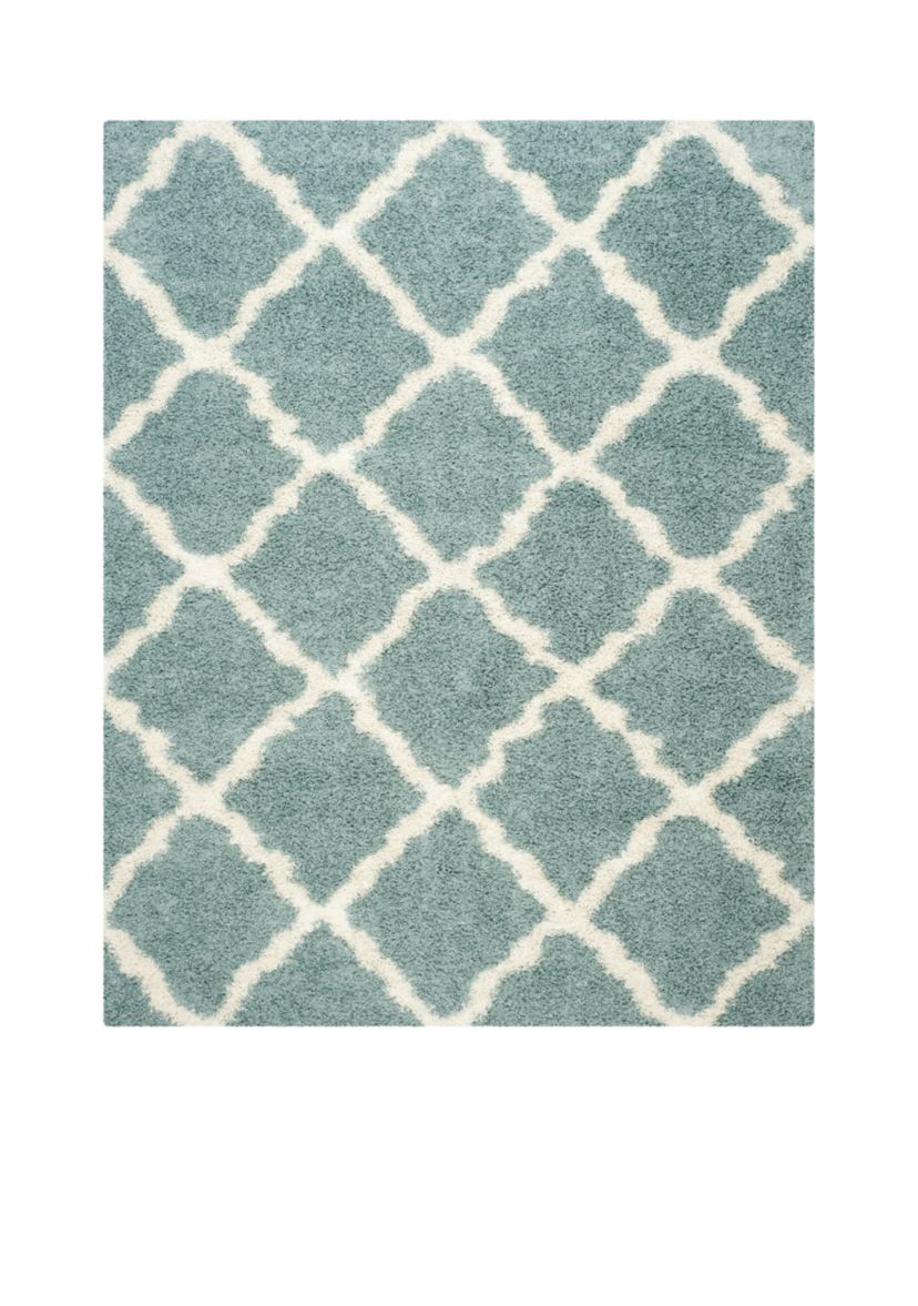 Dallas Shag Light Blue/Ivory Area Rug