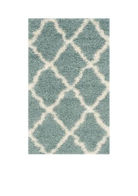 Dallas Shag Light Blue/Ivory Area Rug