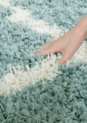 Dallas Shag Light Blue/Ivory Area Rug