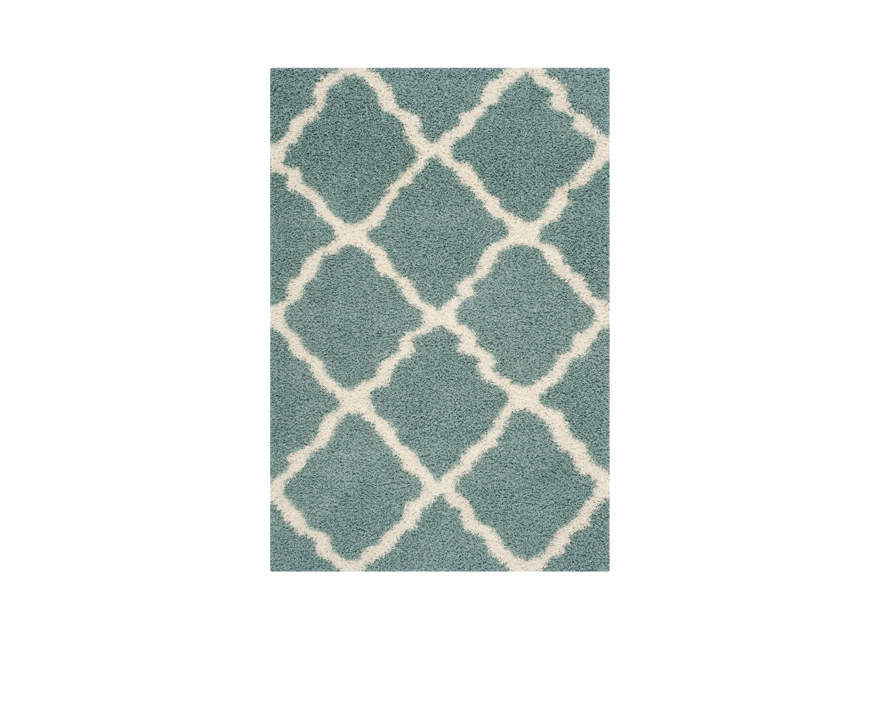 Dallas Shag Light Blue/Ivory Area Rug