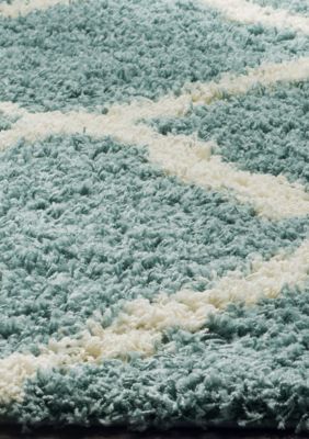 Dallas Shag Light Blue/Ivory Area Rug