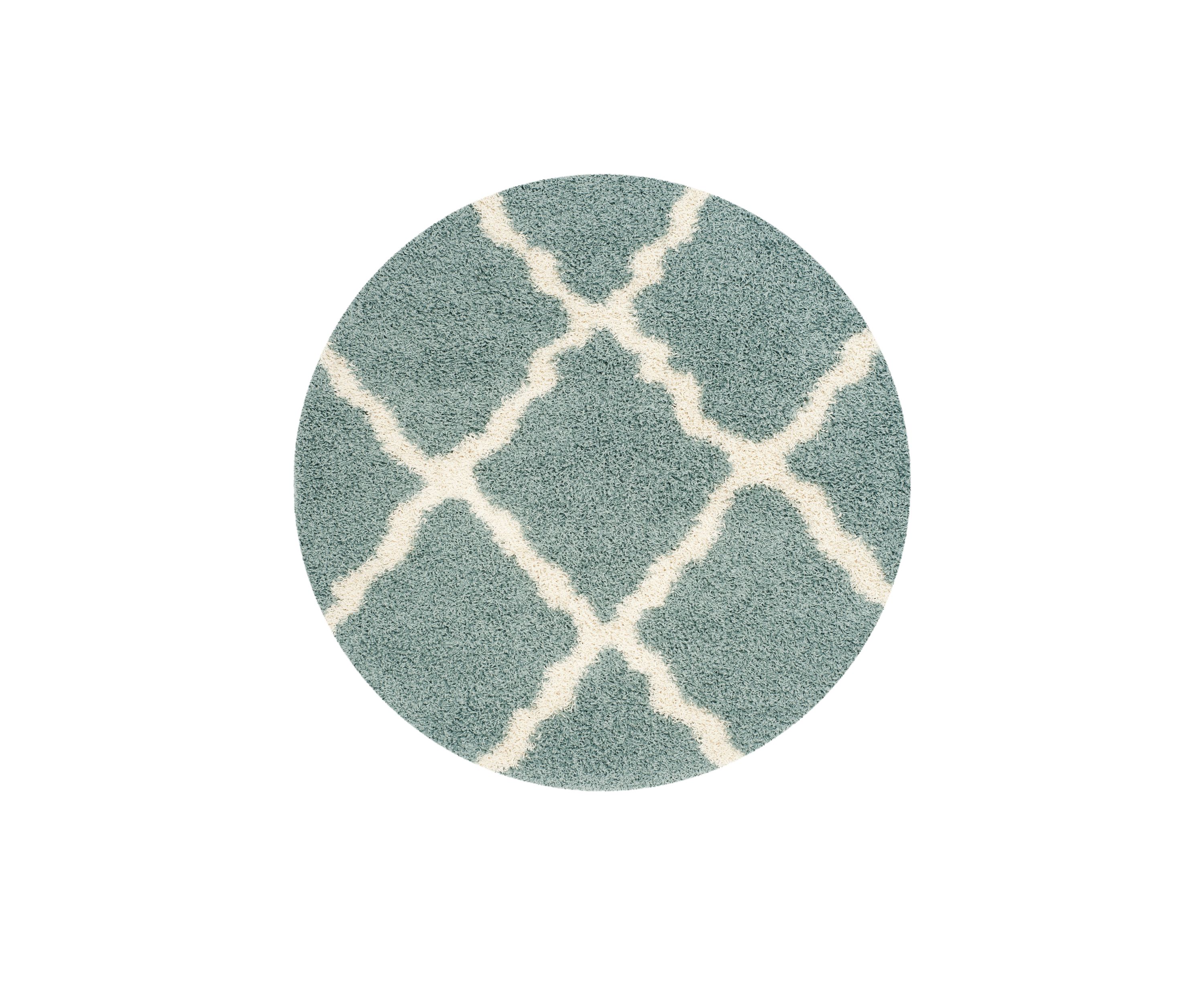 Dallas Shag Light Blue/Ivory Area Rug