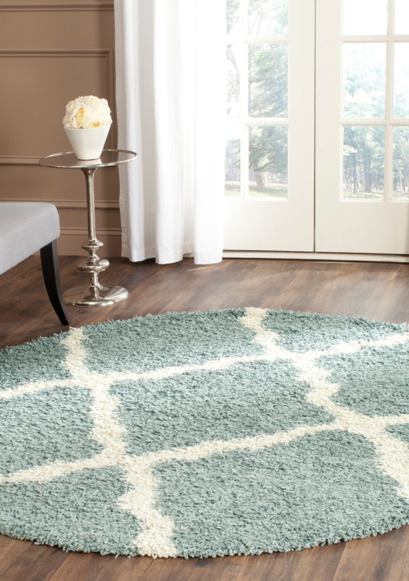 Dallas Shag Light Blue/Ivory Area Rug