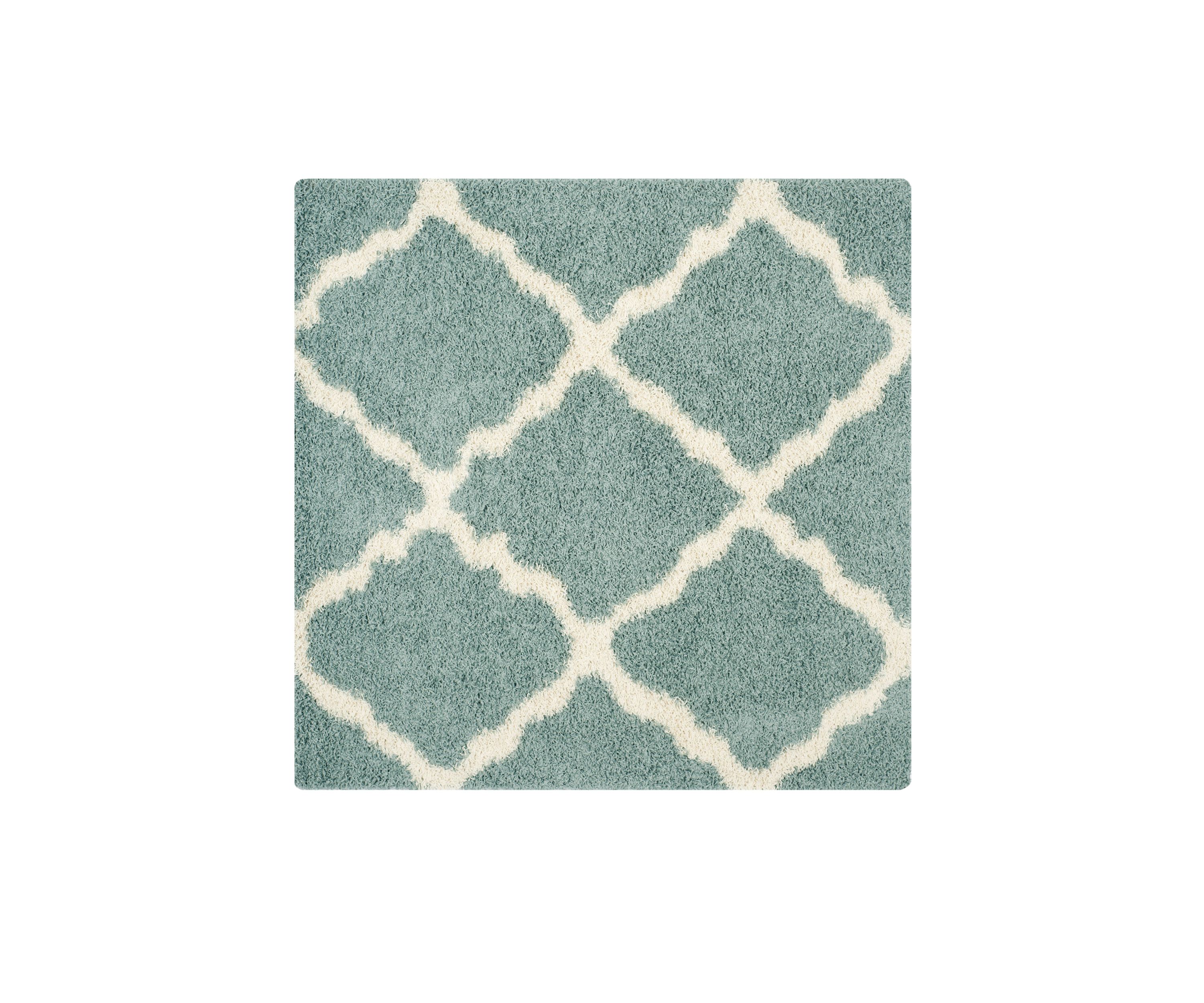 Dallas Shag Light Blue/Ivory Area Rug