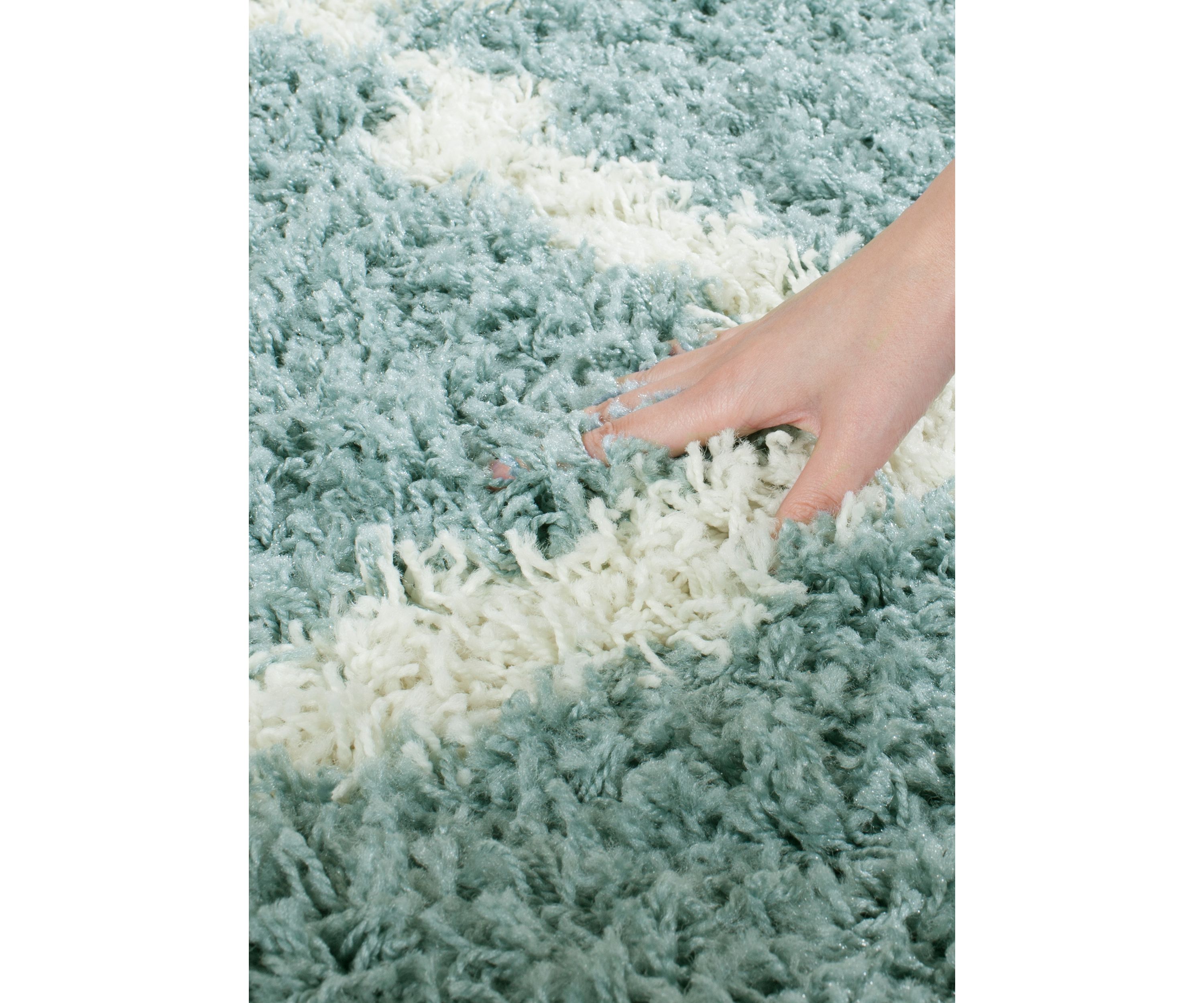 Dallas Shag Light Blue/Ivory Area Rug