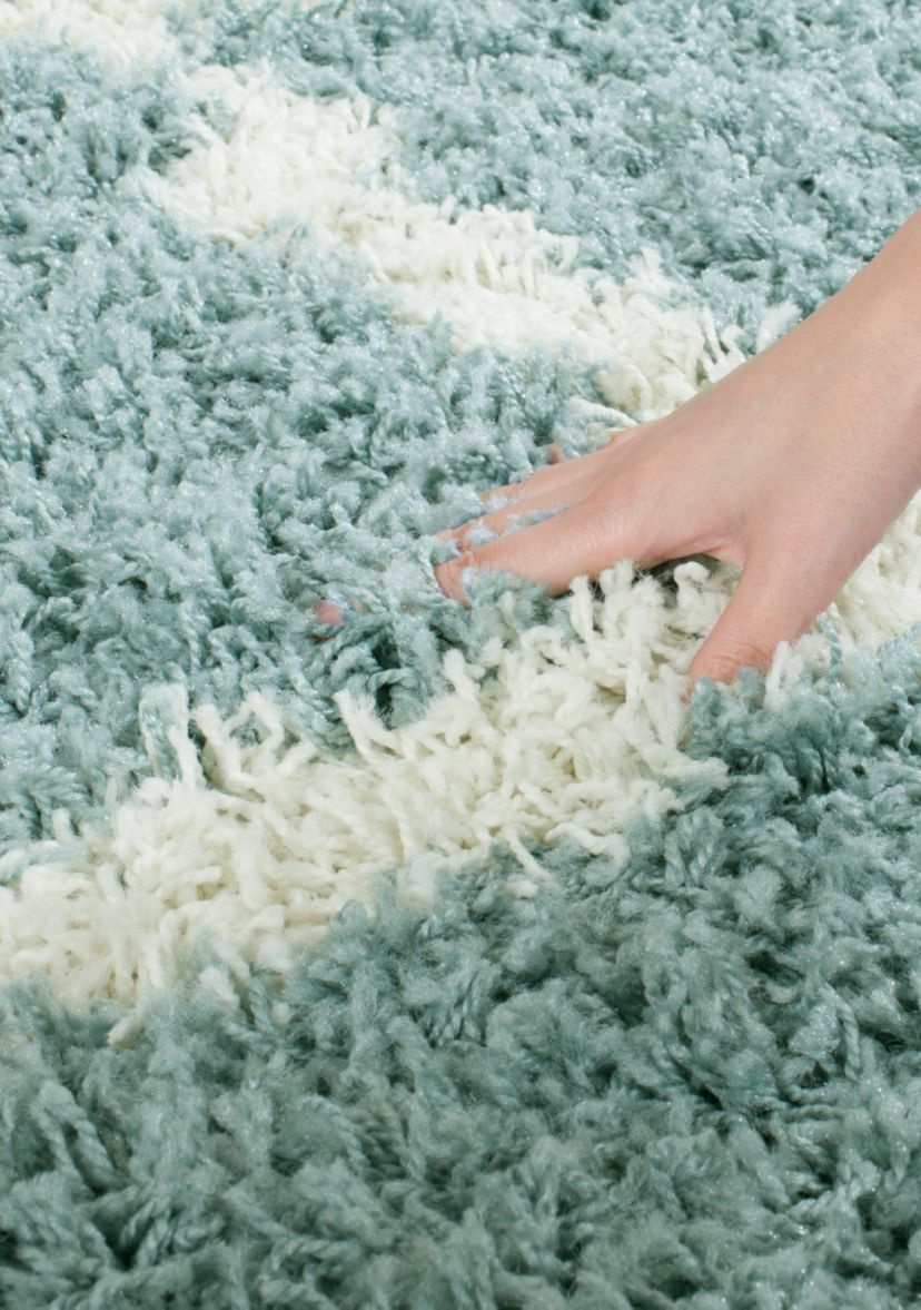 Dallas Shag Light Blue/Ivory Area Rug