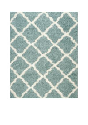 Dallas Shag Light Blue/Ivory Area Rug