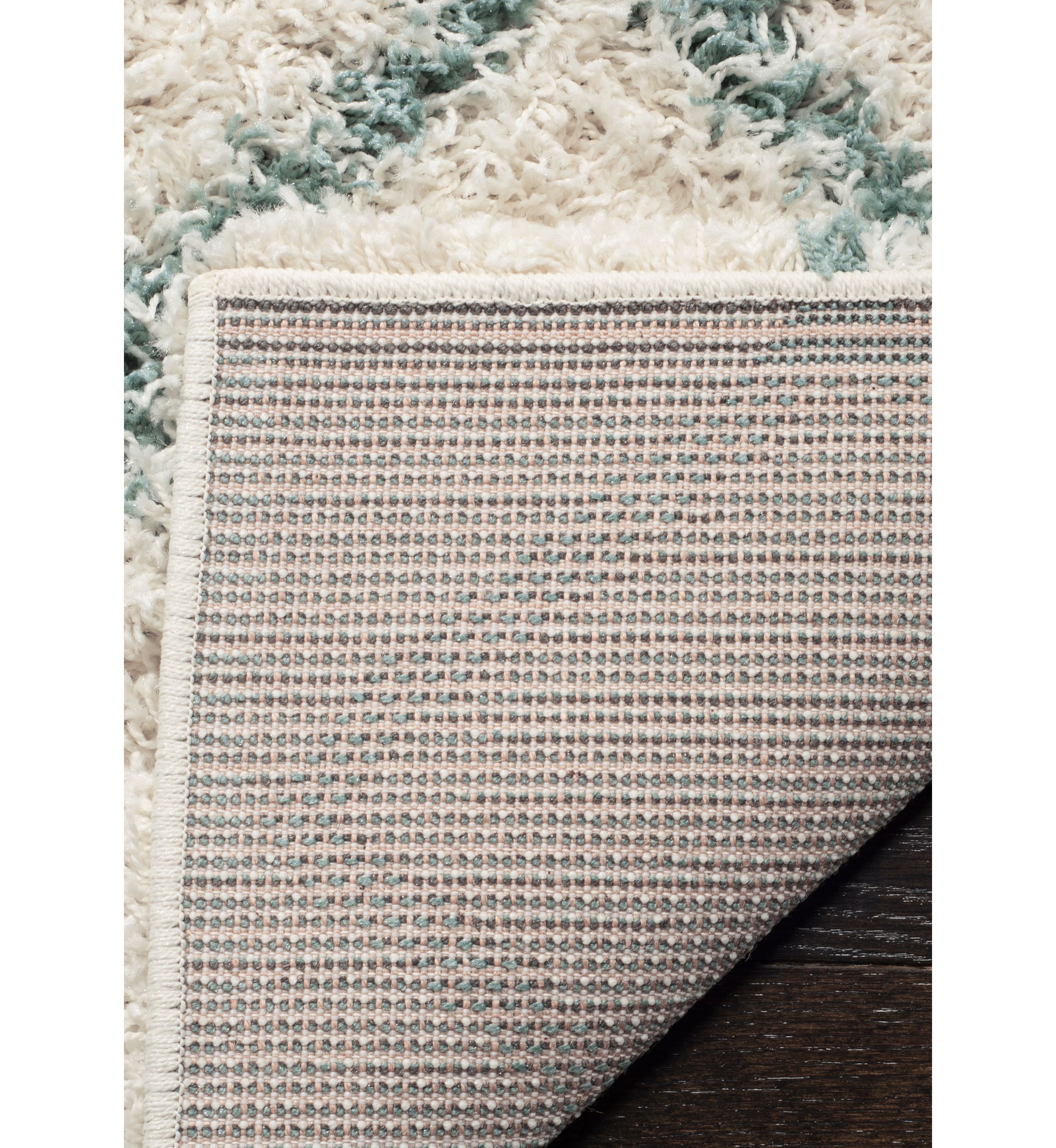 Dallas Shag Ivory/Seafoam Area Rug 3-ft. x 5-ft.