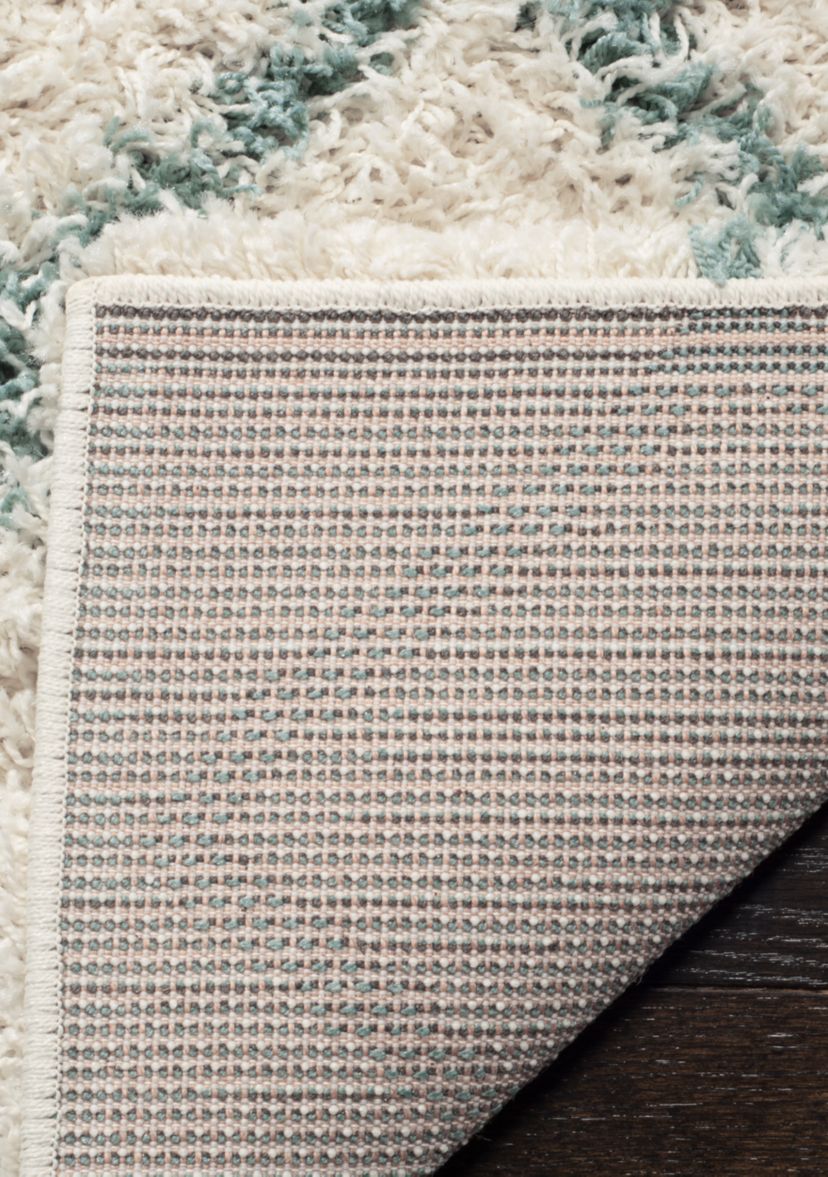 Dallas Shag Ivory/Seafoam Area Rug 3-ft. x 5-ft.