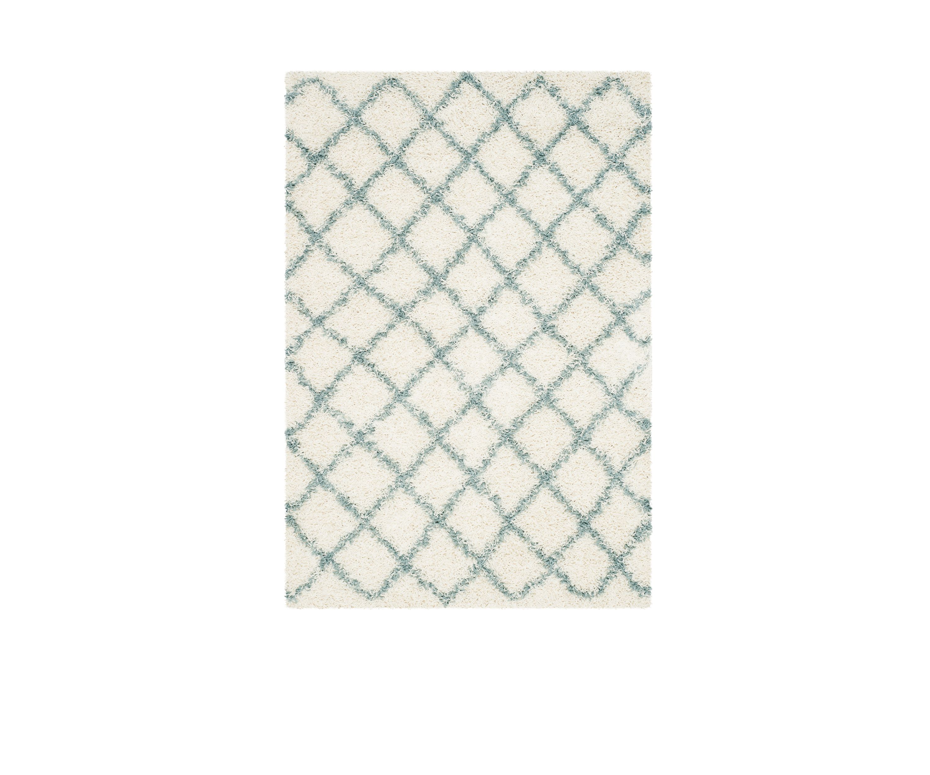 Dallas Shag Ivory/Seafoam Area Rug 4-ft. x 6-ft.