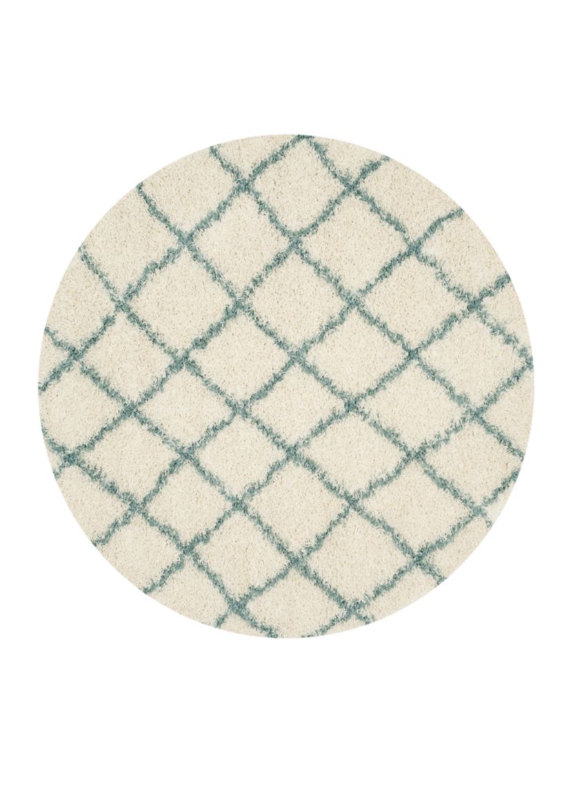 Dallas Shag Ivory/Seafoam Area Rug 6-ft. x 6-ft.