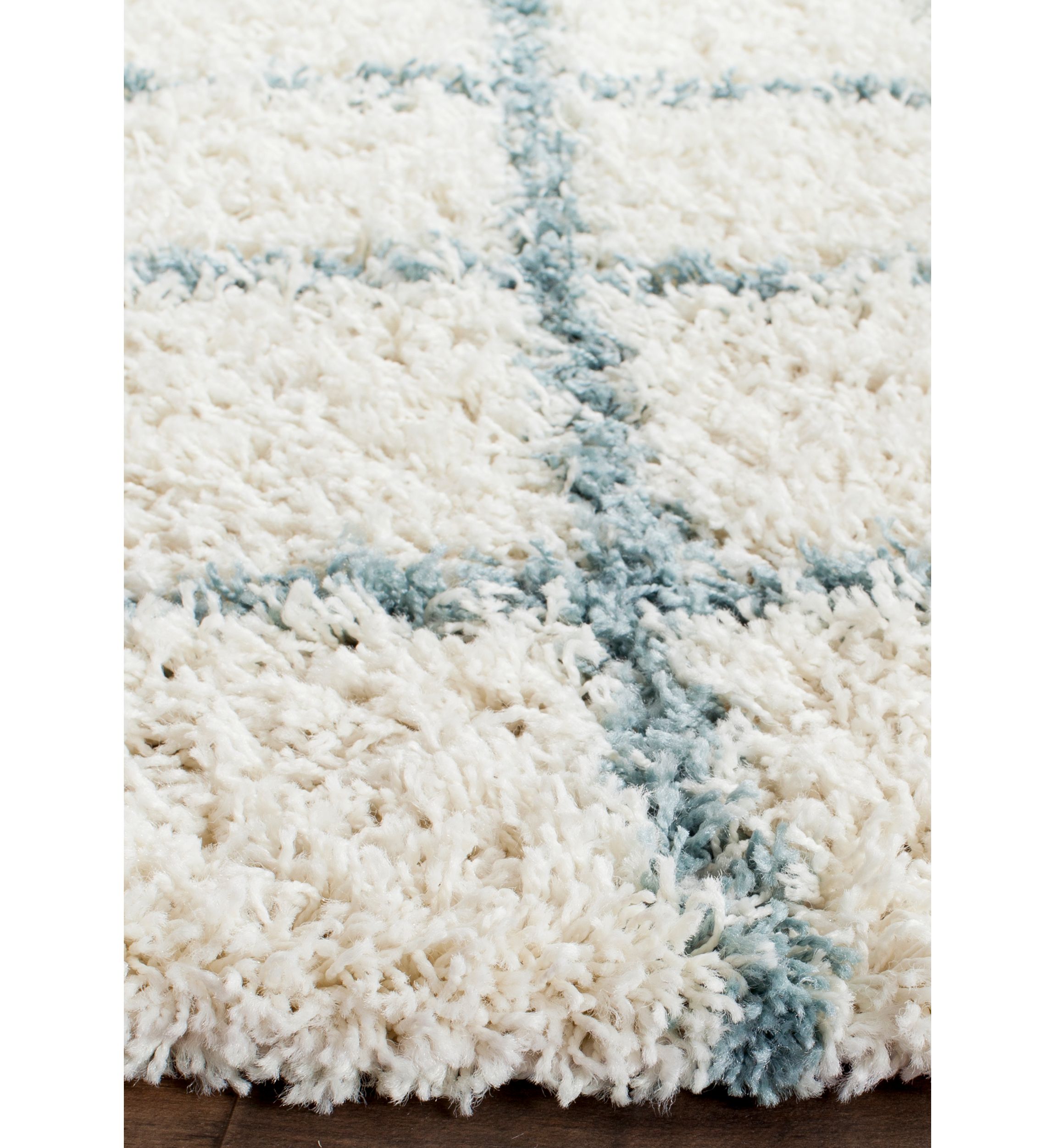 Dallas Shag Ivory/Seafoam Area Rug 6-ft. x 6-ft.