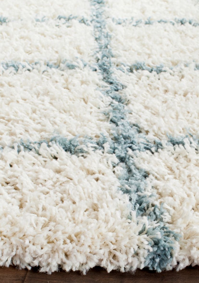 Dallas Shag Ivory/Seafoam Area Rug 6-ft. x 6-ft.