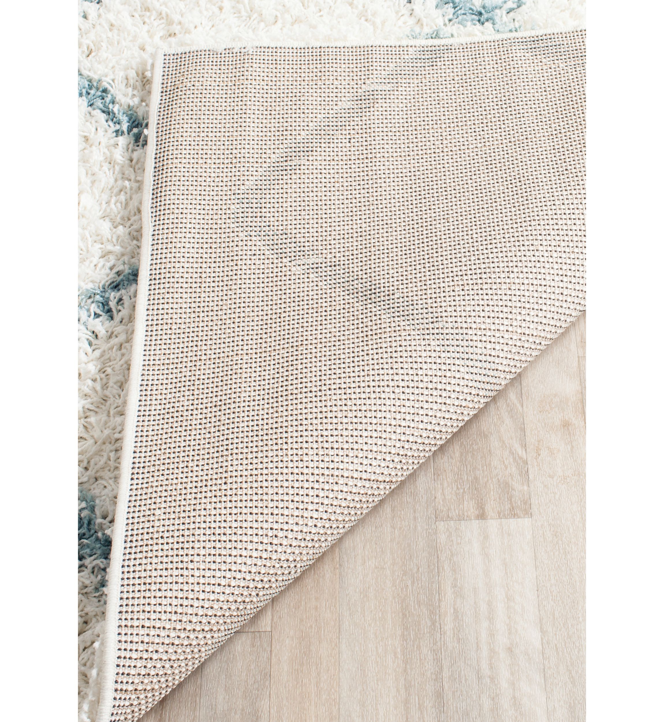 Dallas Shag Ivory/Seafoam Area Rug 6-ft. x 6-ft.