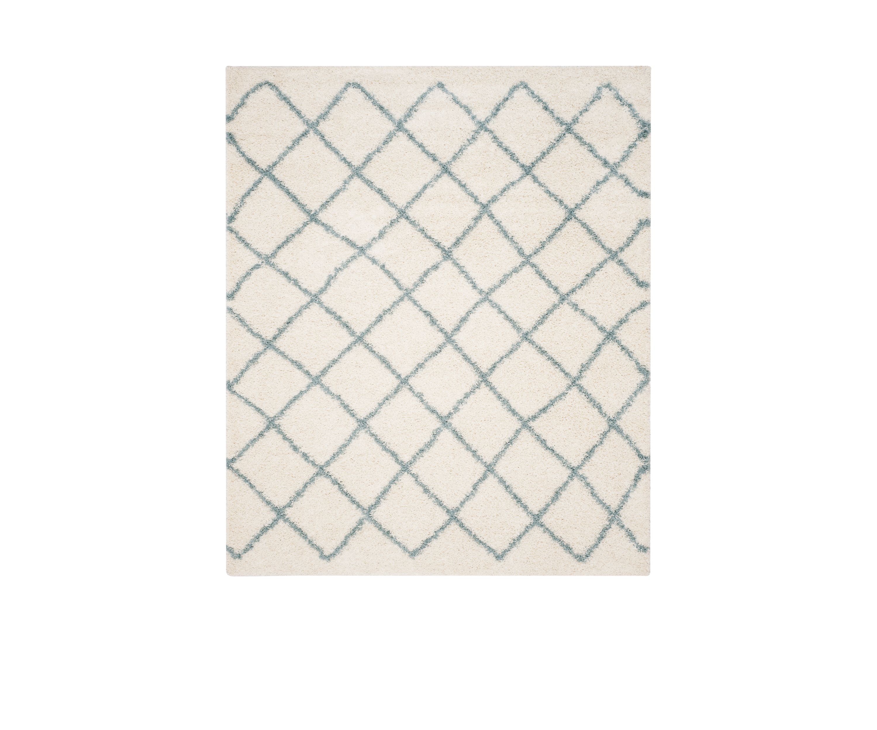 Dallas Shag Ivory/Seafoam Area Rug 8-ft. x 10-ft.