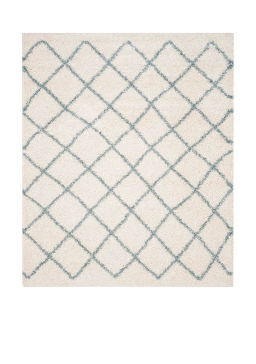 Dallas Shag Ivory/Seafoam Area Rug 8-ft. x 10-ft.