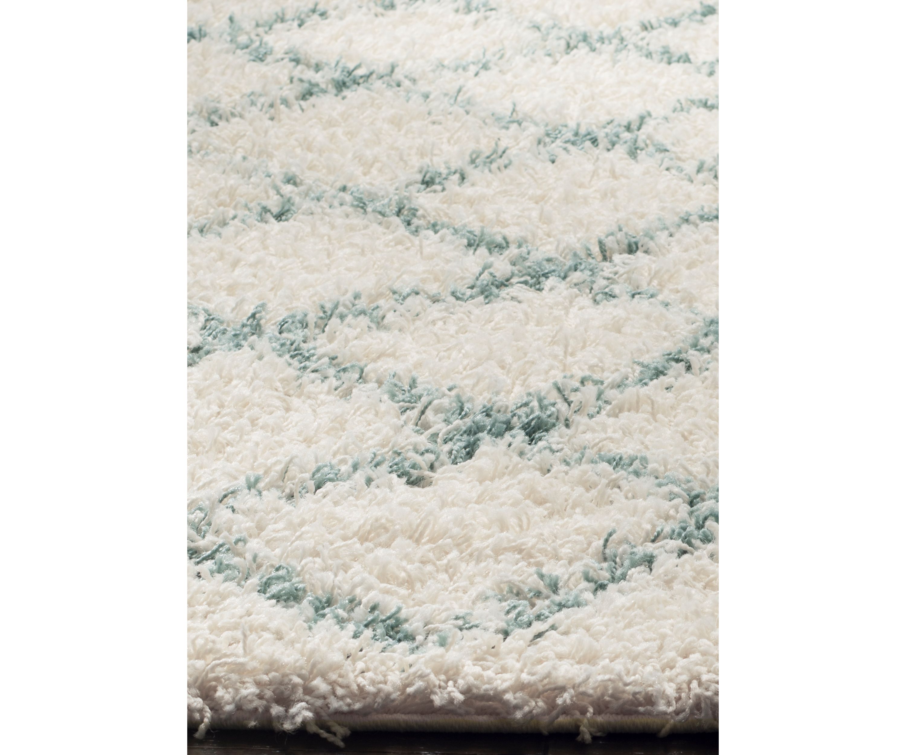 Dallas Shag Ivory/Seafoam Area Rug 8-ft. x 10-ft.