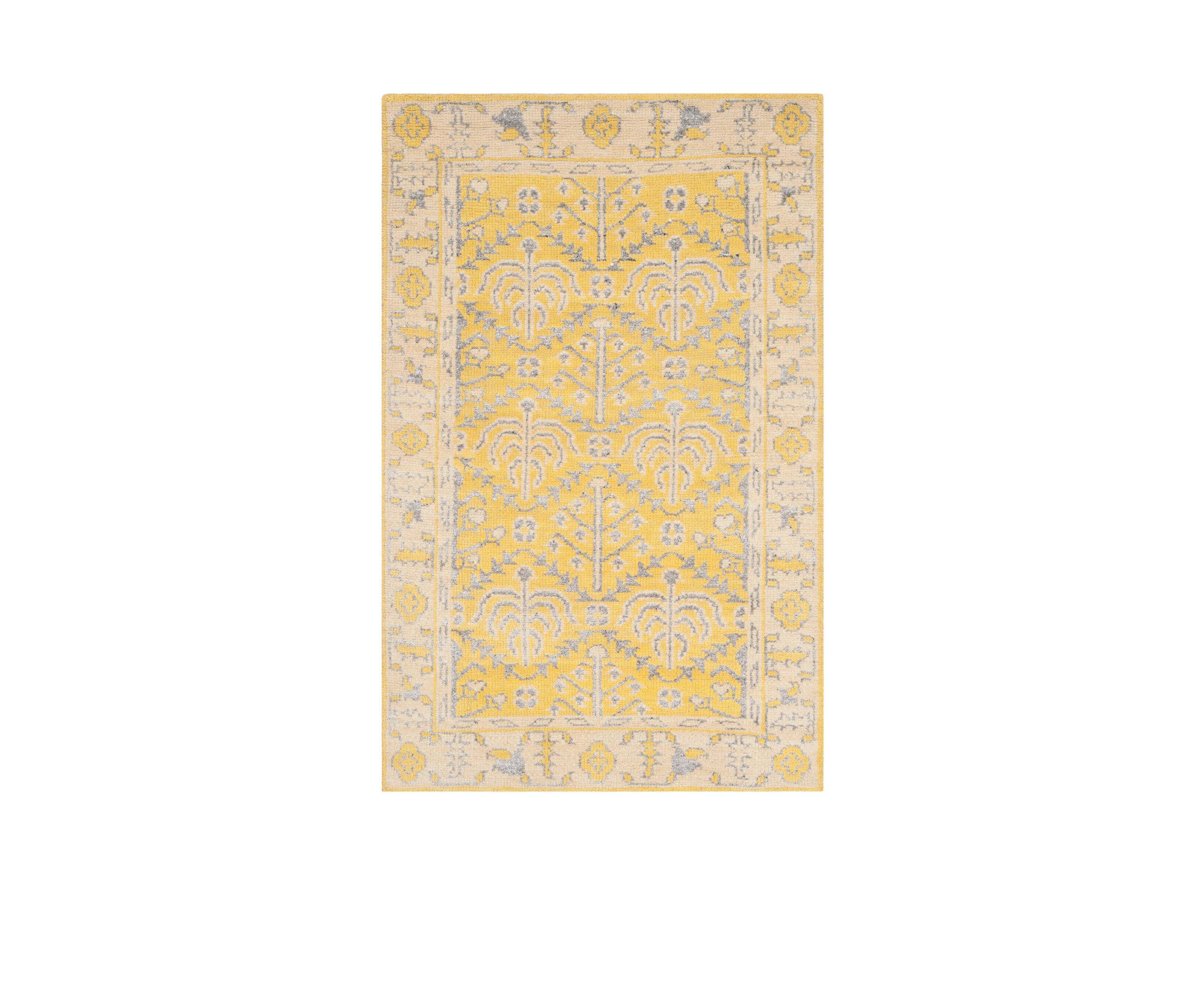 Stone Wash Yellow Area Rug 4-ft. x 6-ft.