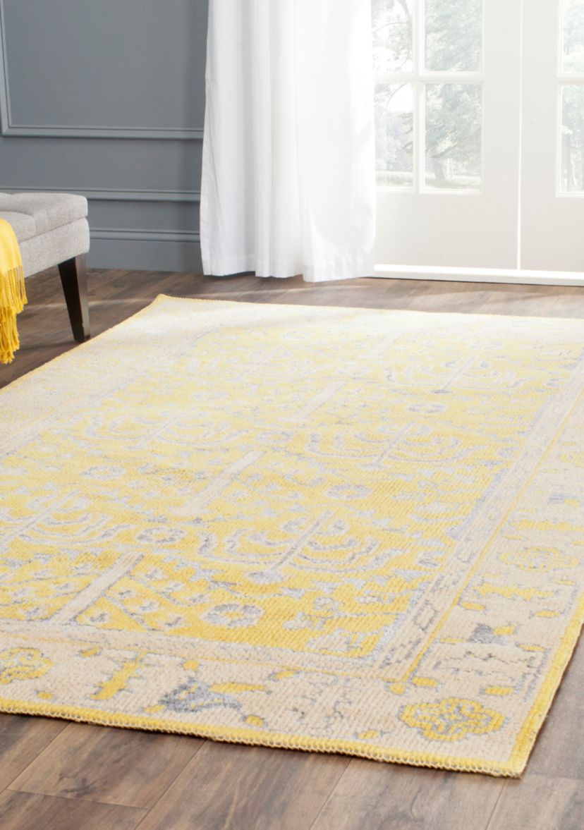 Stone Wash Yellow Area Rug 4-ft. x 6-ft.