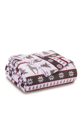 elite home products winters night plush blanket