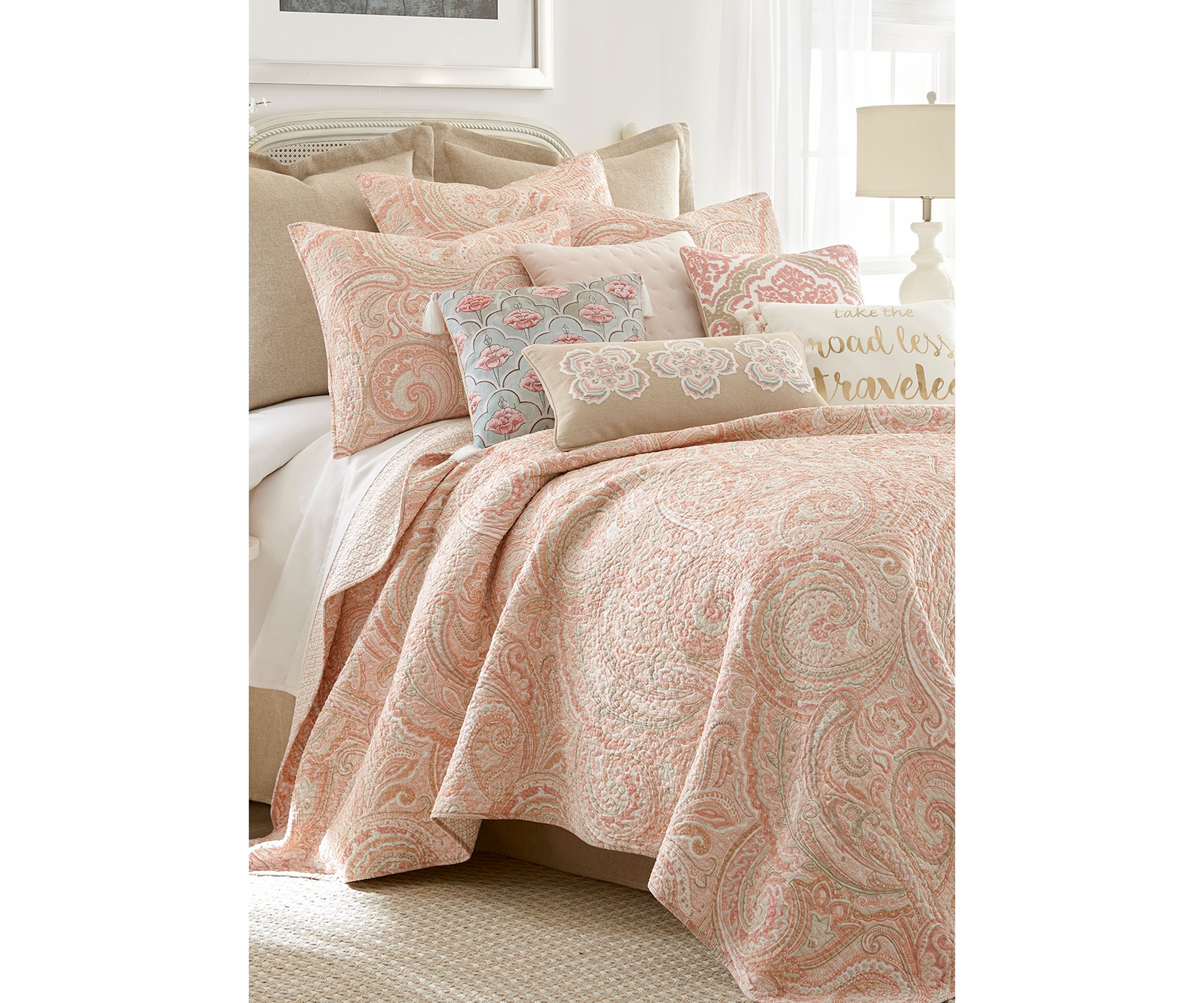 Spruce Coral Quilt Set