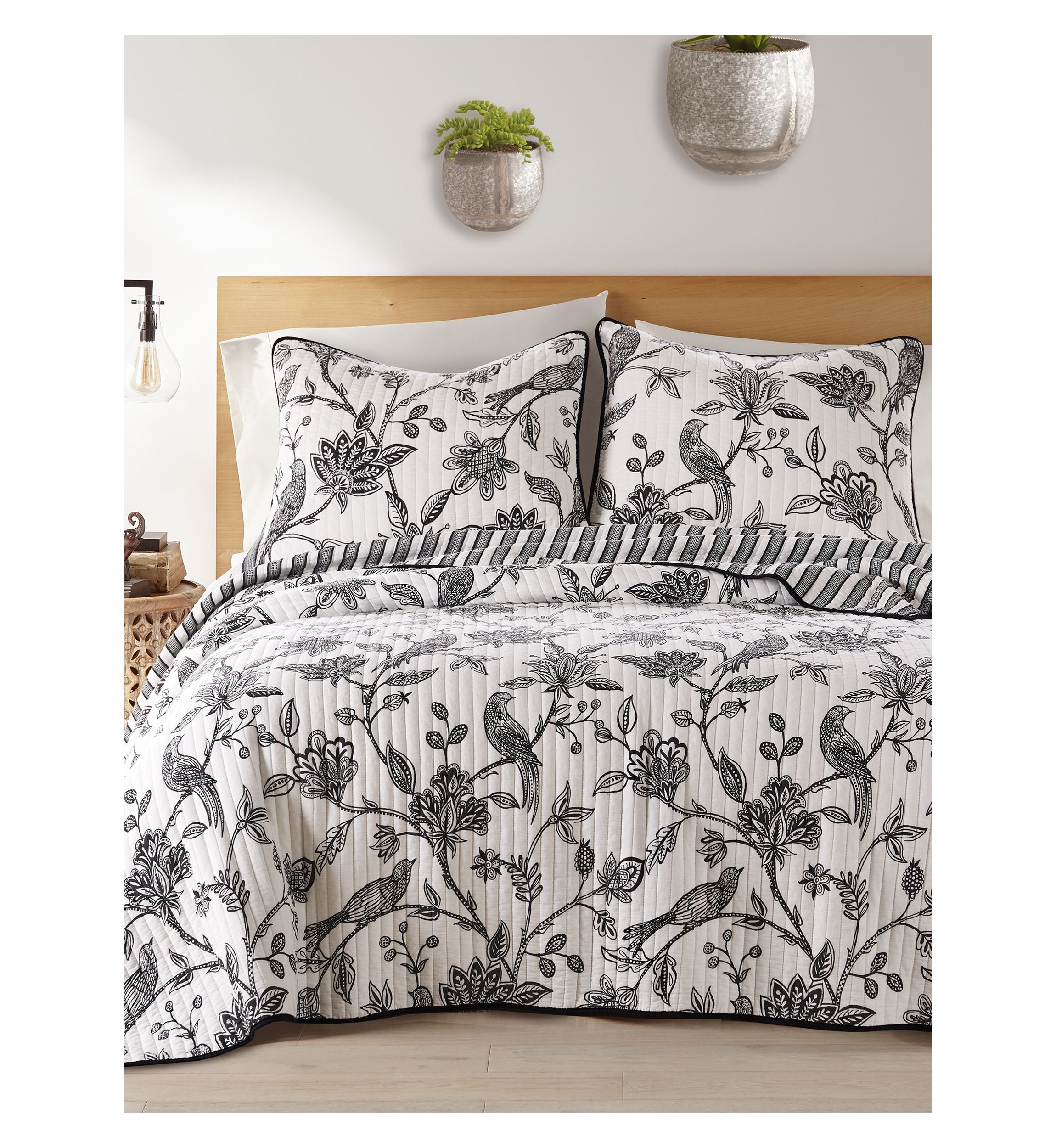 Tanzie Black Quilt Set