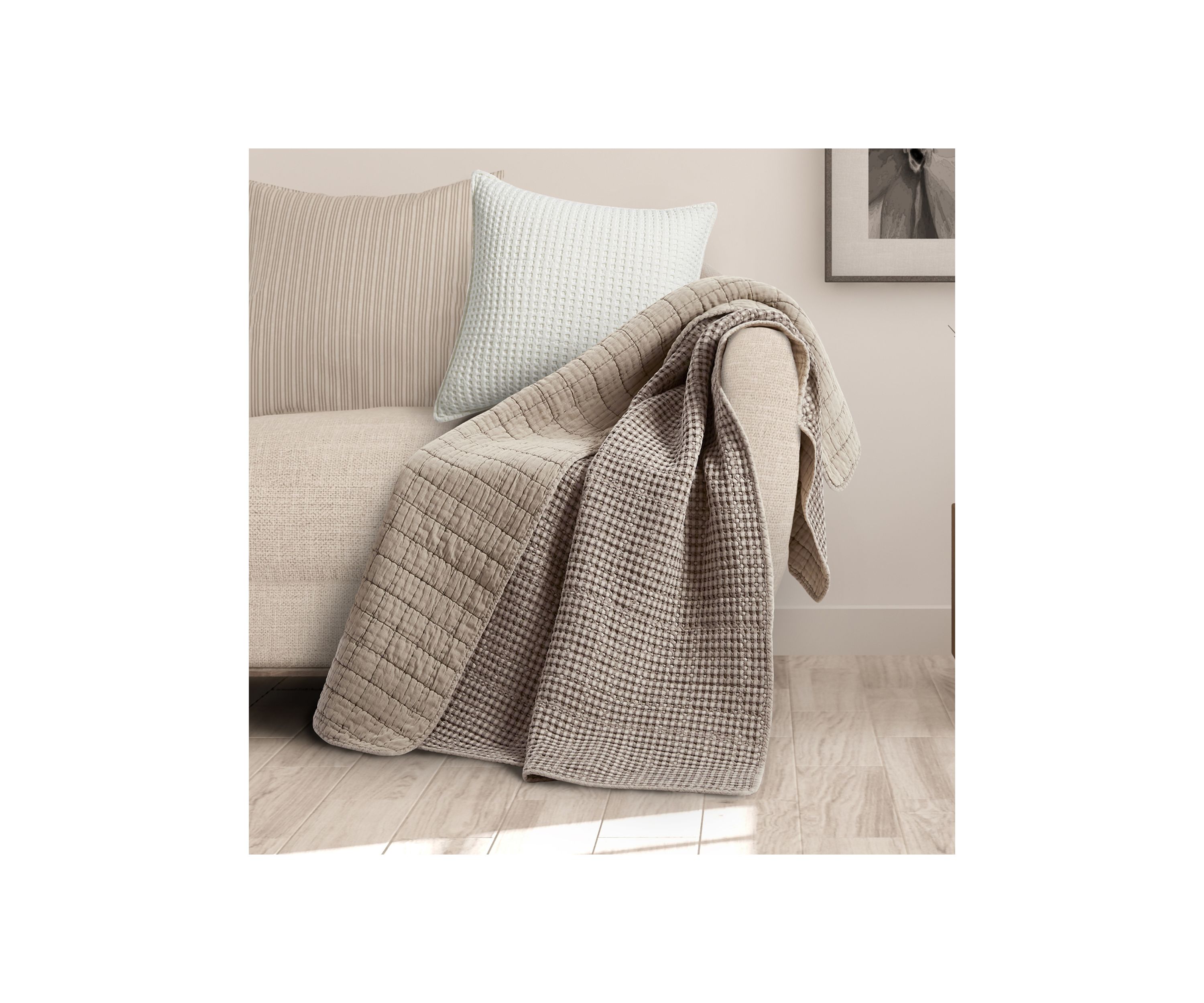 Mills Waffle Quilted Throw