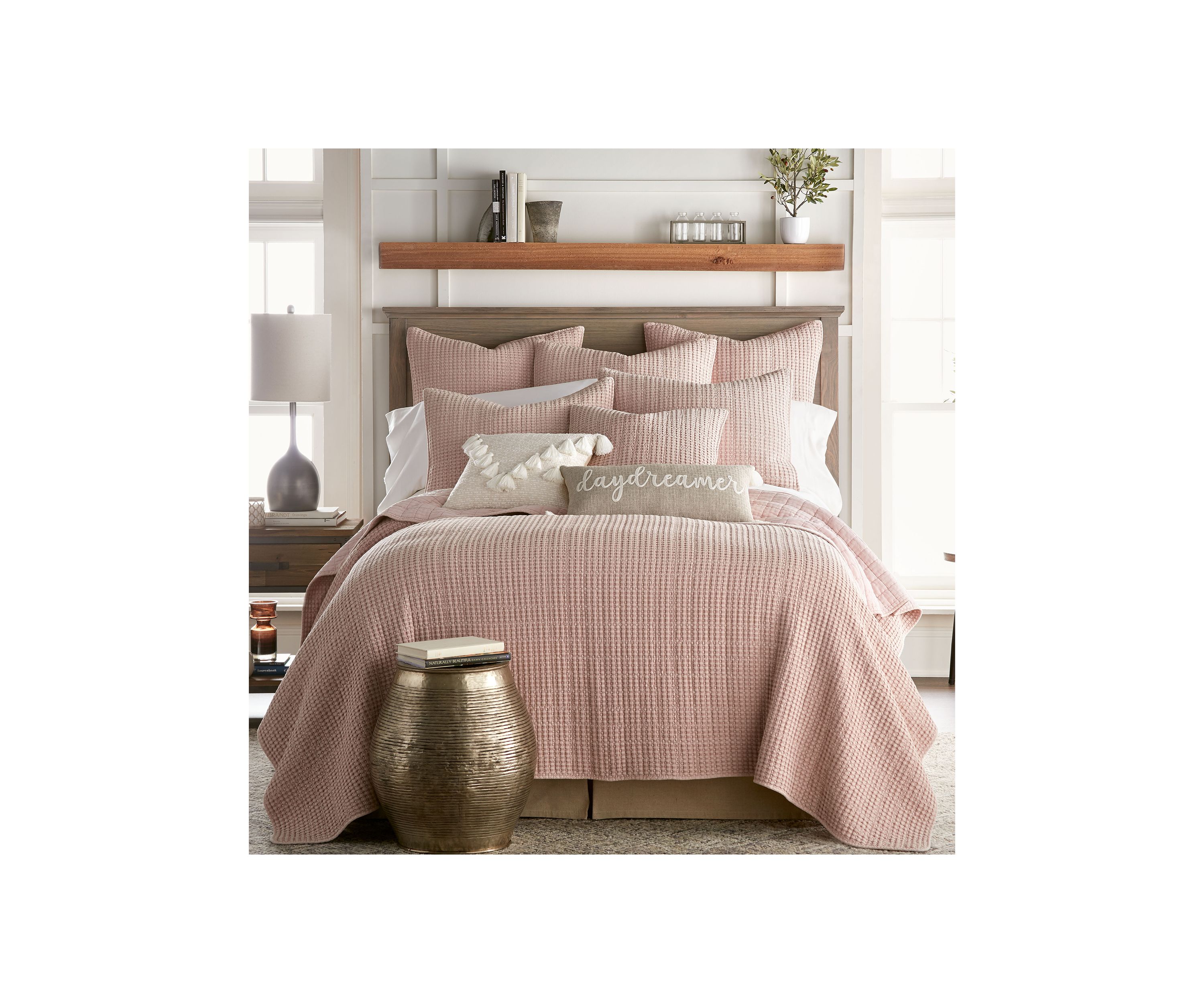 Mills Waffle Square Pillow
