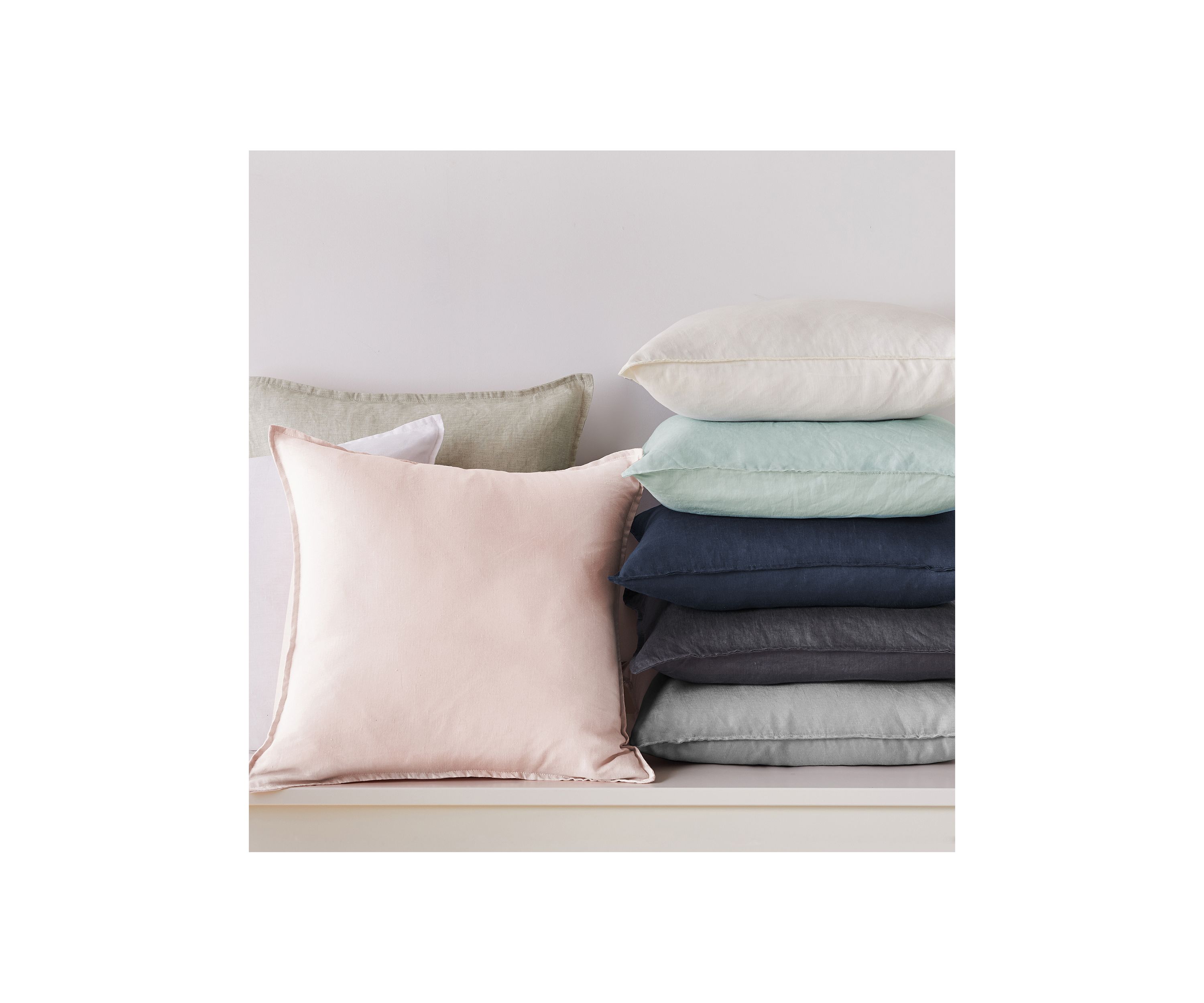 Washed Linen Square Pillow 20x20- set of 2 no inner