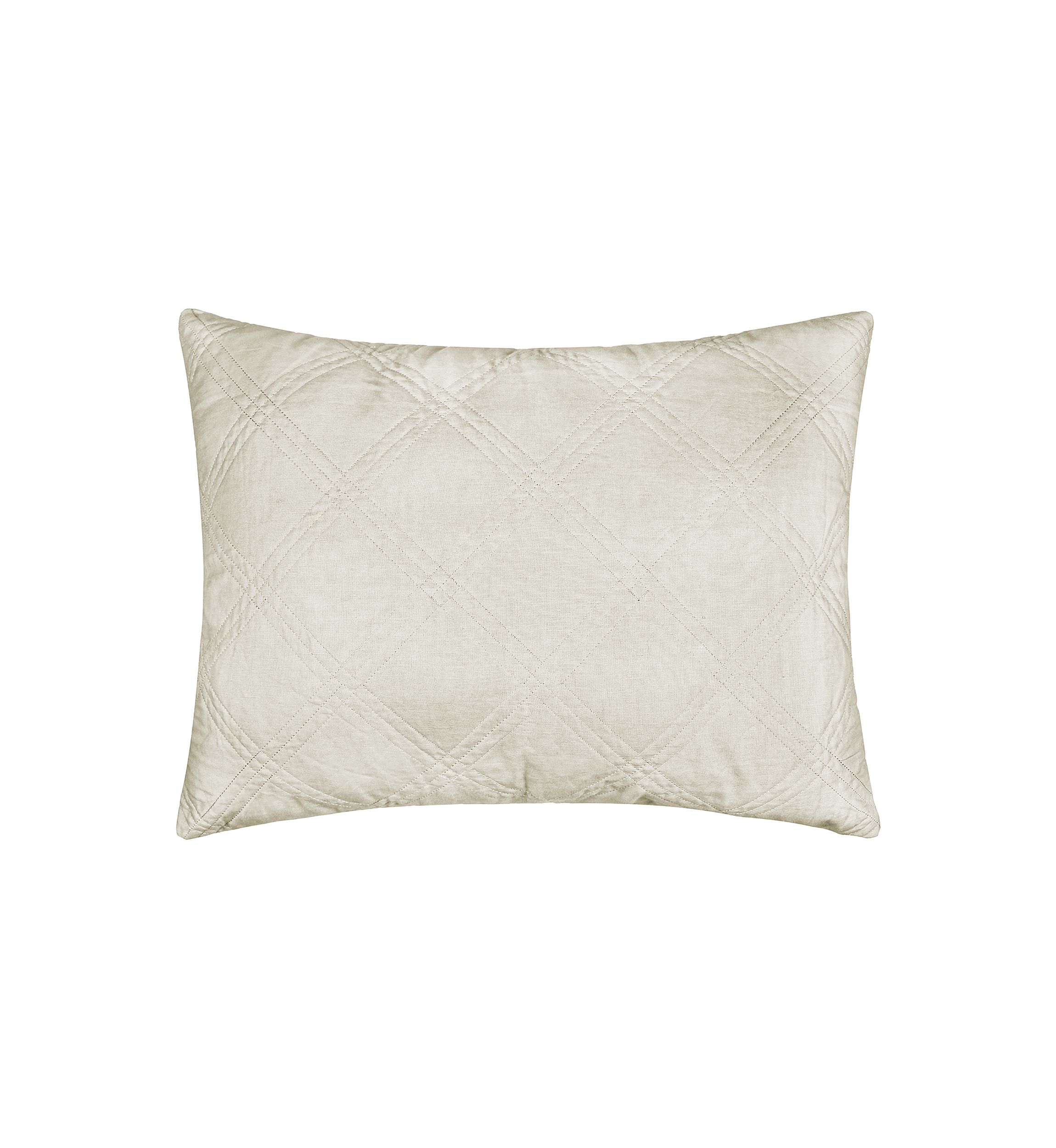 Washed Linen Quilted Sham w/Flange