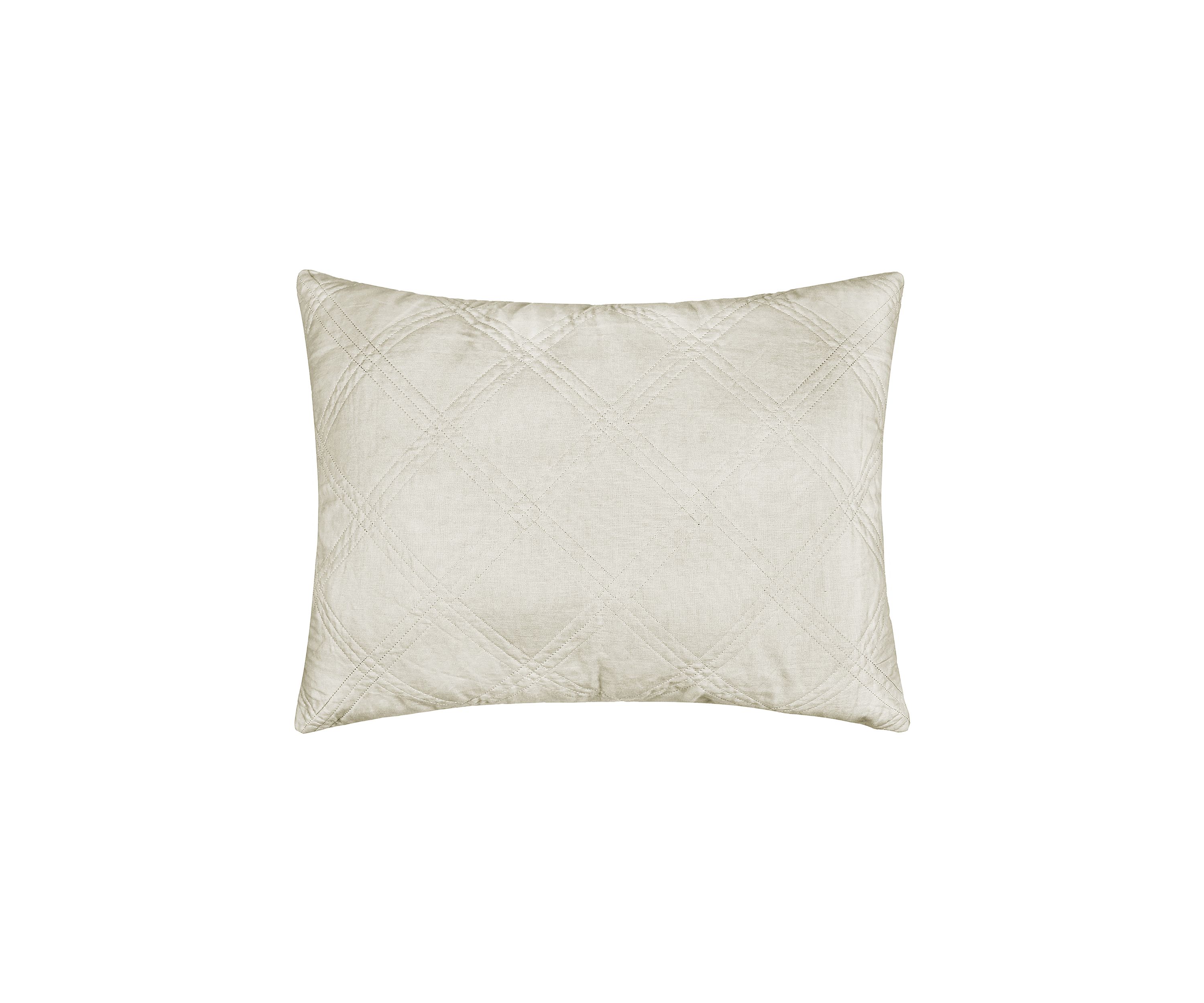 Washed Linen Quilted Sham w/Flange