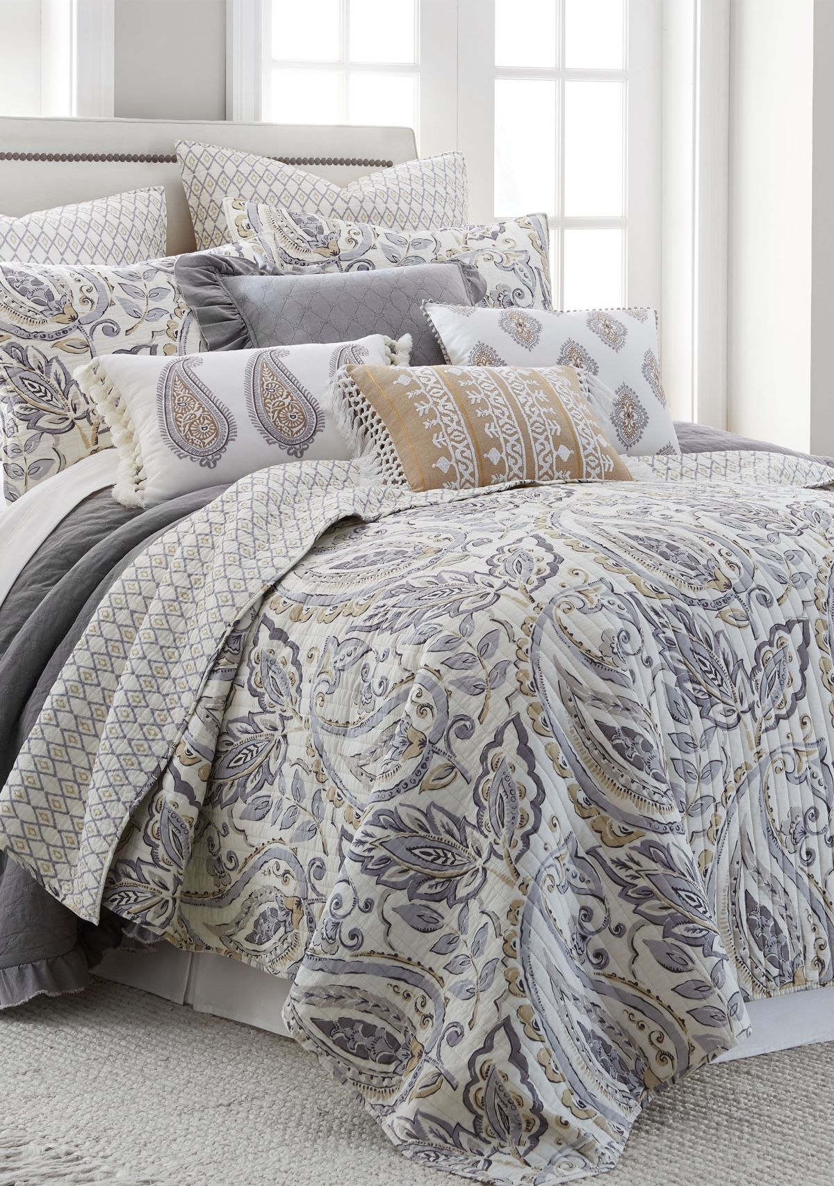  Tamsin Gray Full/Queen Quilt Set