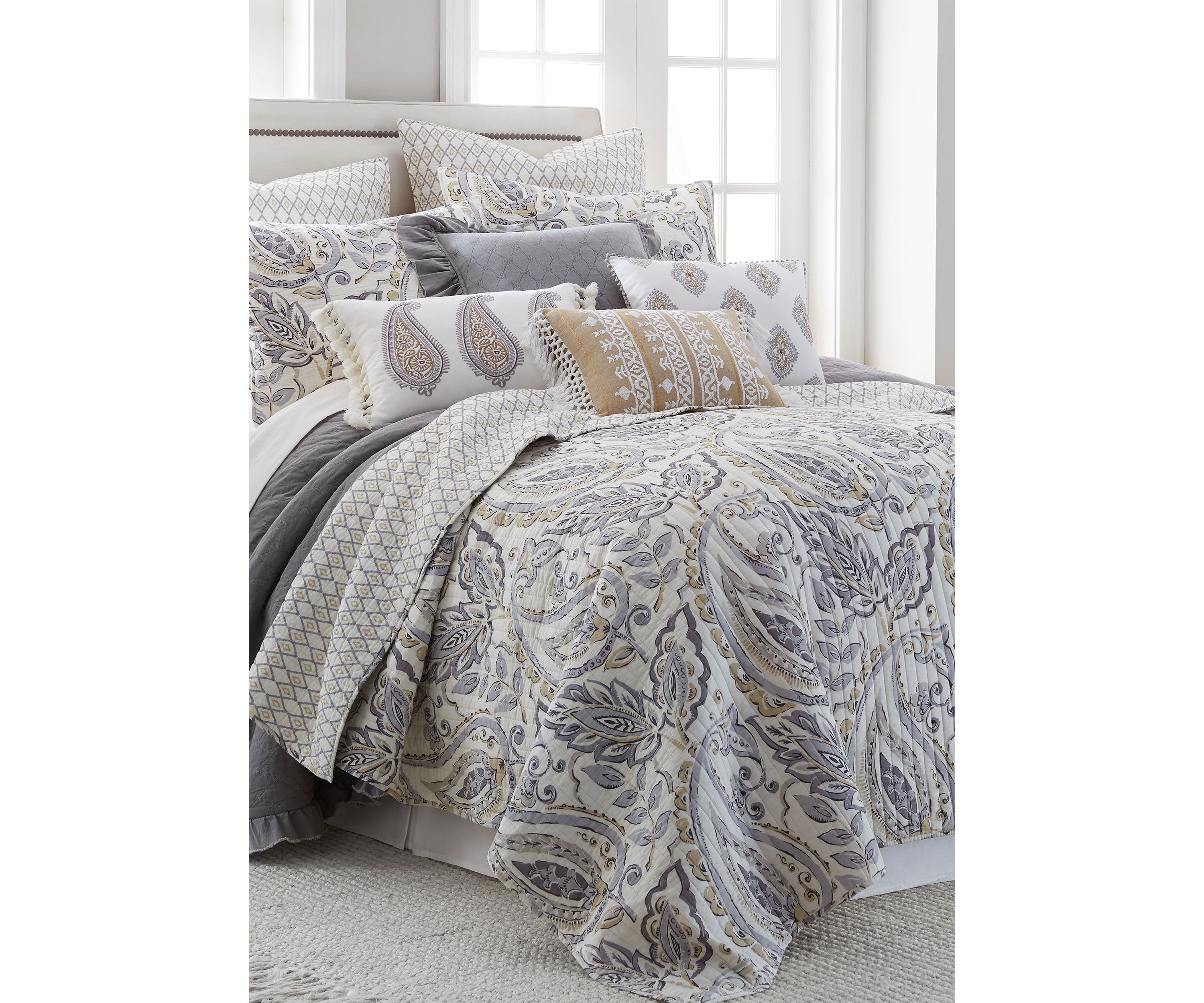  Tamsin Gray Full/Queen Quilt Set