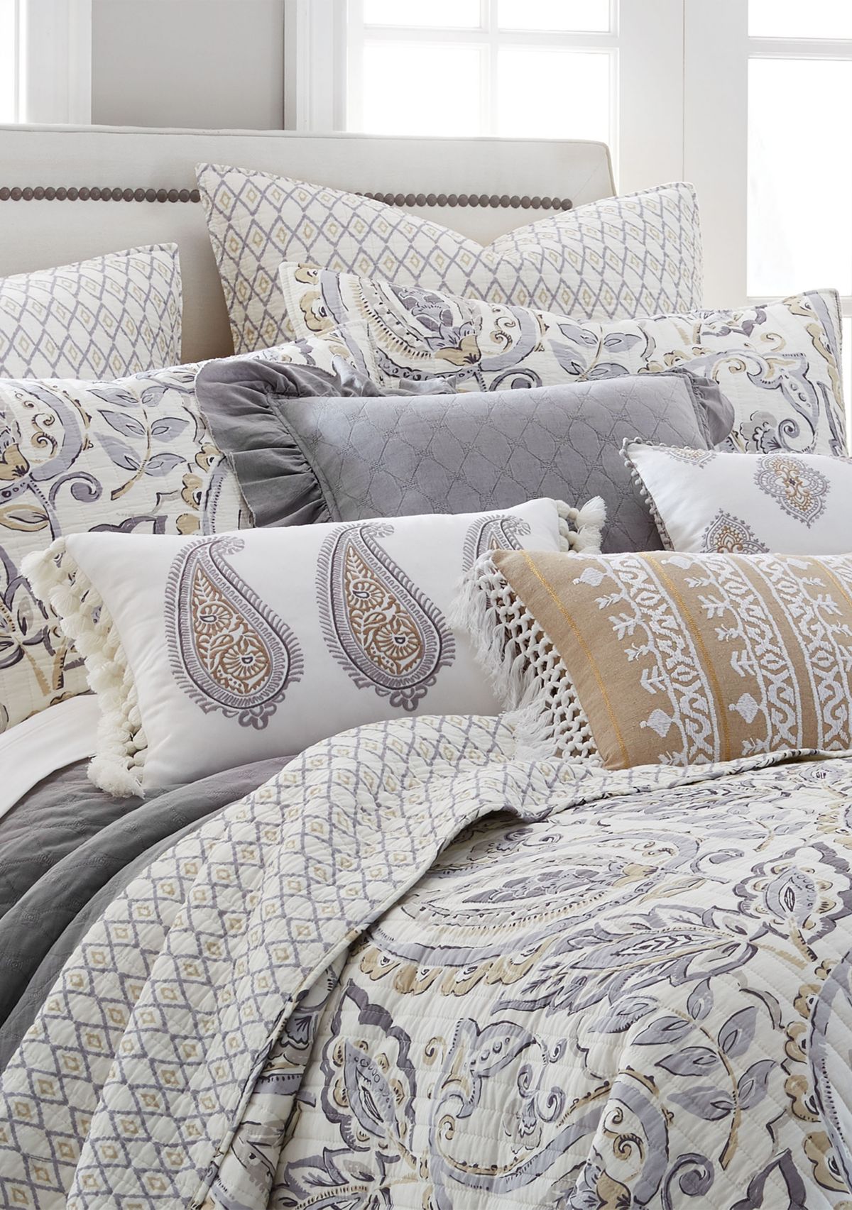  Tamsin Gray Full/Queen Quilt Set