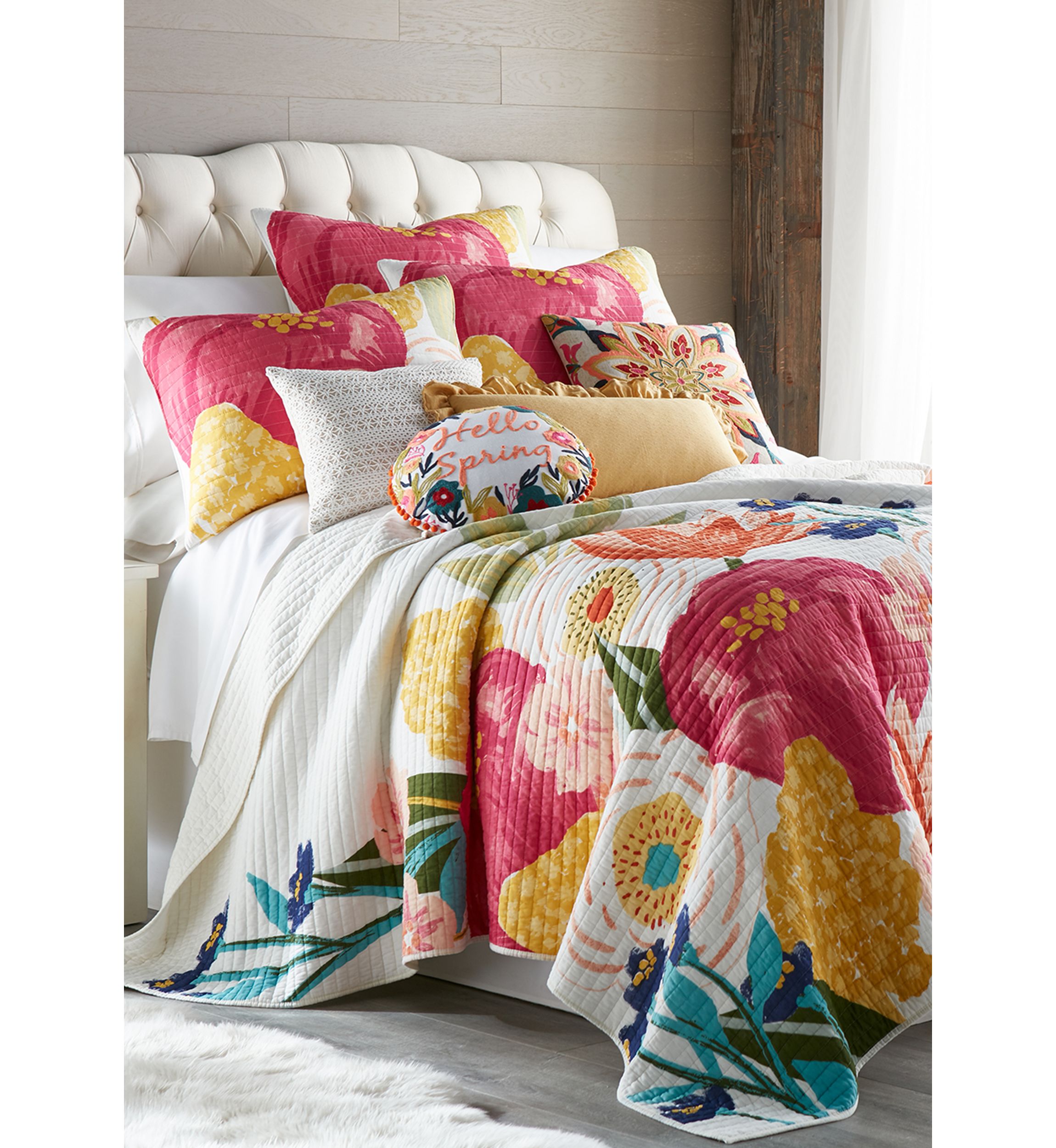 Grandiflora Full/Queen Quilt Set