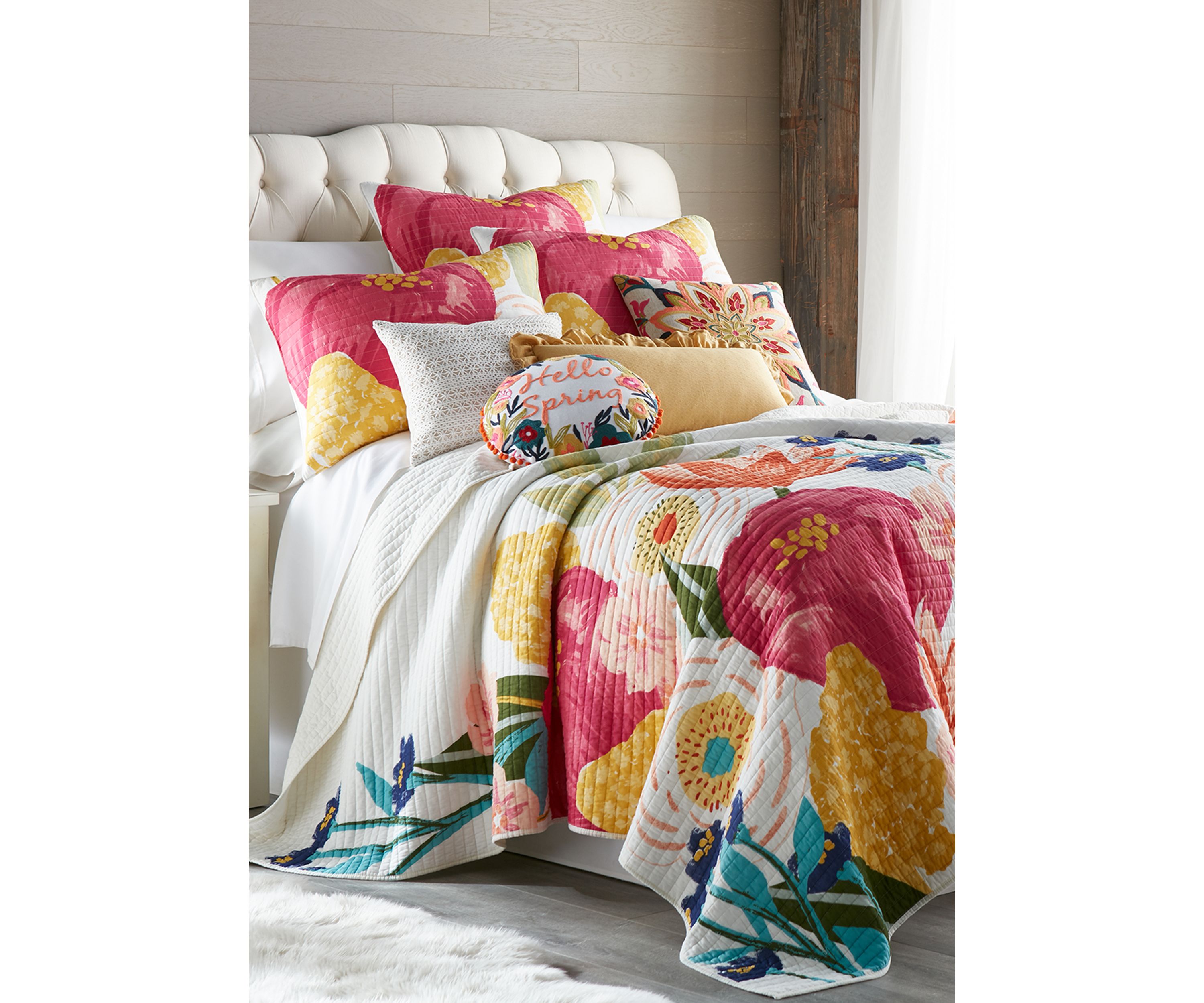 Grandiflora Full/Queen Quilt Set