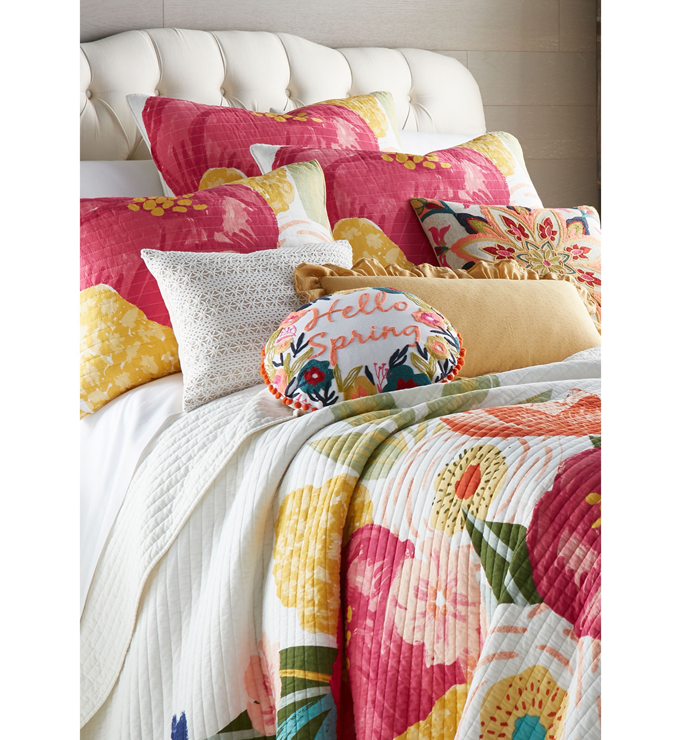 Grandiflora Full/Queen Quilt Set