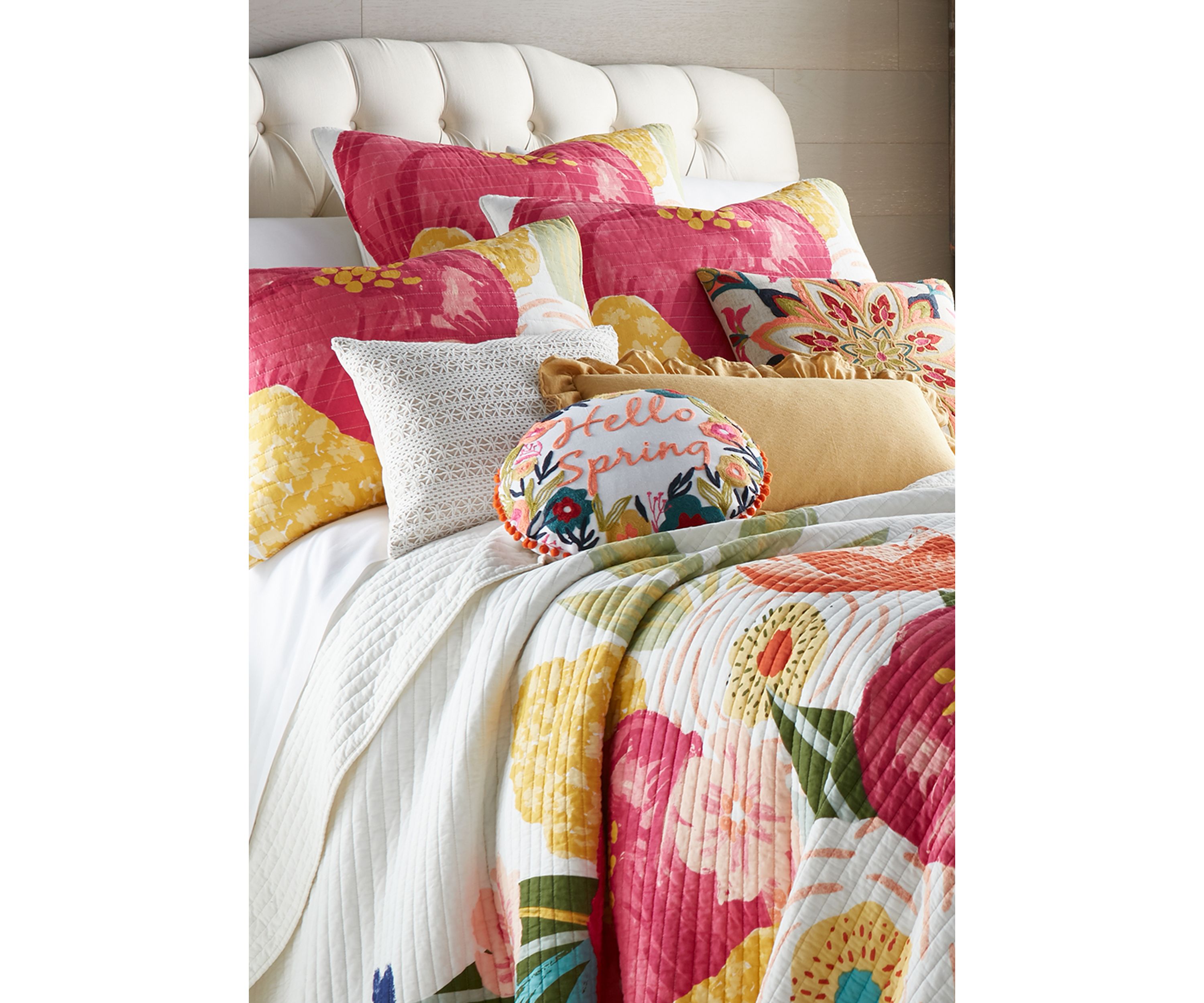 Grandiflora Full/Queen Quilt Set